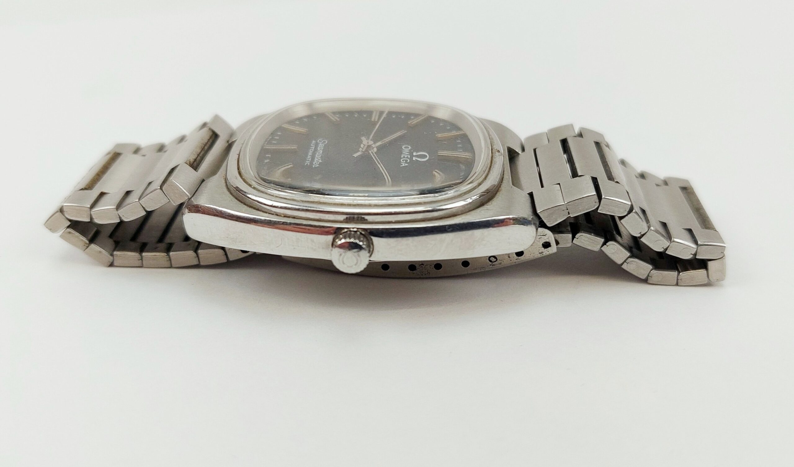 1970s Stainless Steel Omega Seamaster Automatic TV Gents Watch Original Strap - Image 3