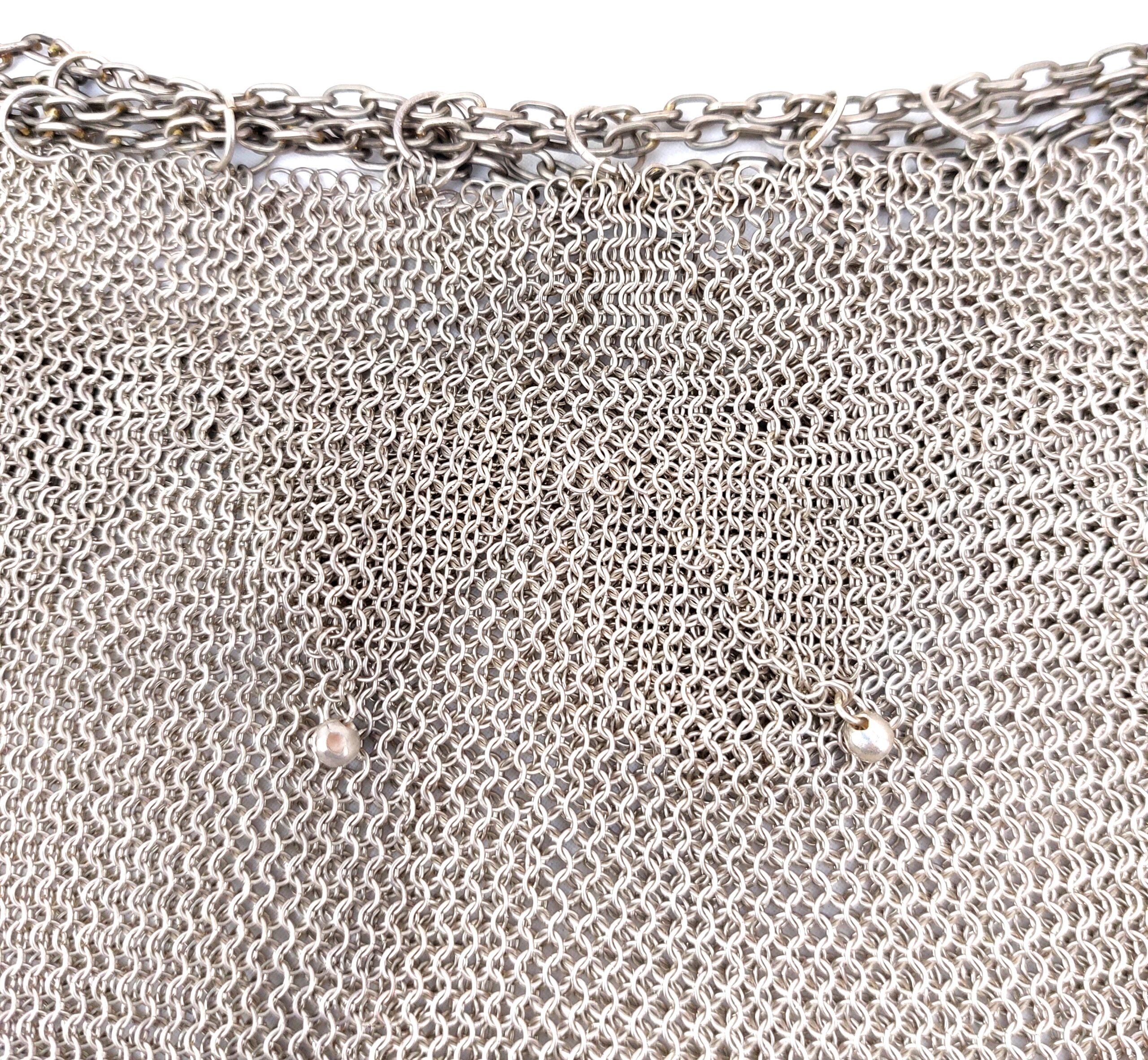 Art Deco, Sterling Silver Chain Link, Evening Bag, c1920 - Image 8