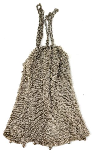 Art Deco, Sterling Silver Chain Link, Evening Bag, c1920