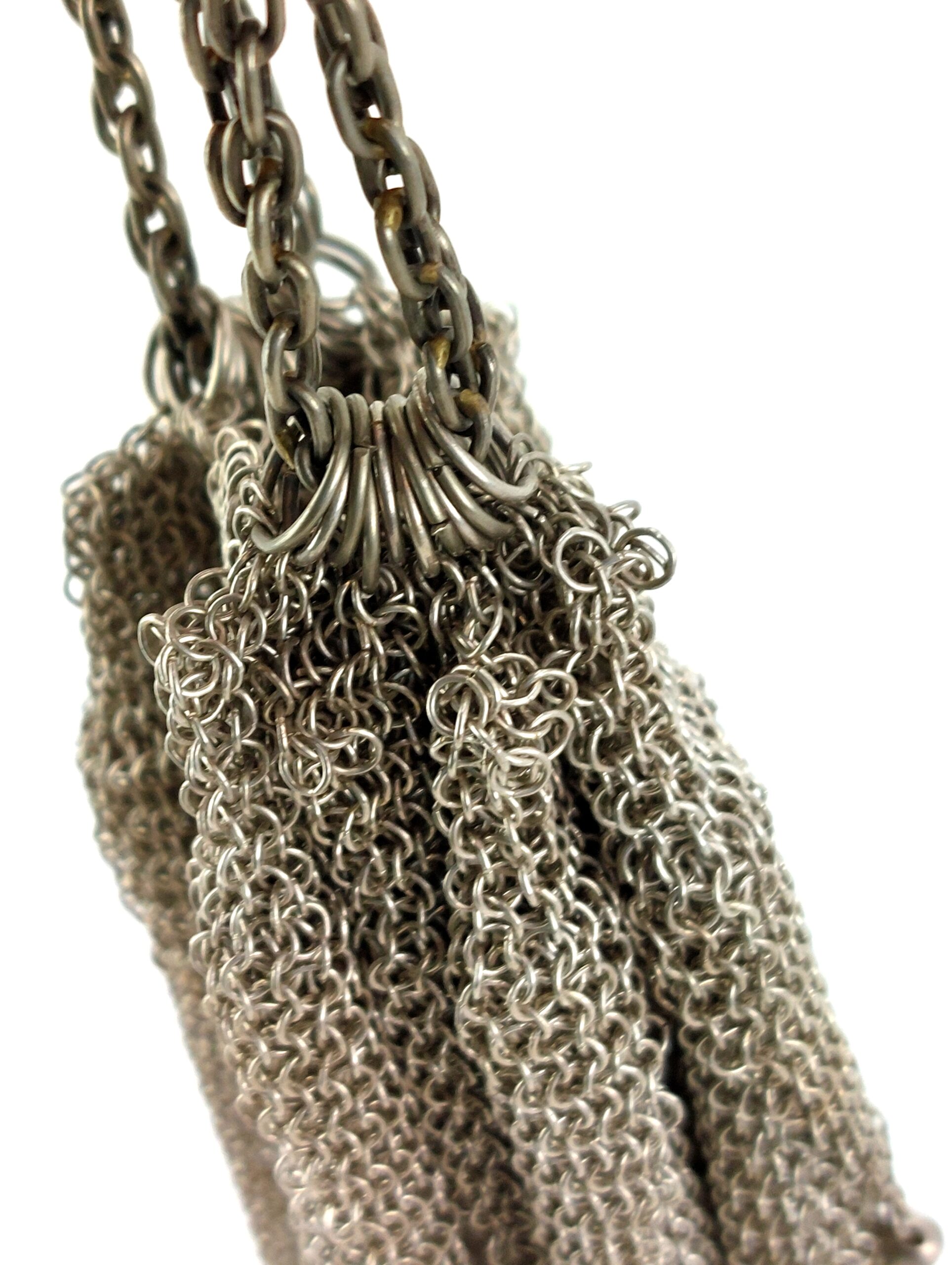 Art Deco, Sterling Silver Chain Link, Evening Bag, c1920 - Image 5