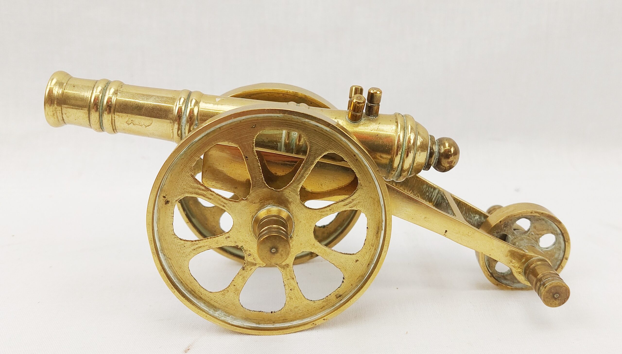 Vintage Brass Model Field Gun Cannon #2 - Image 6