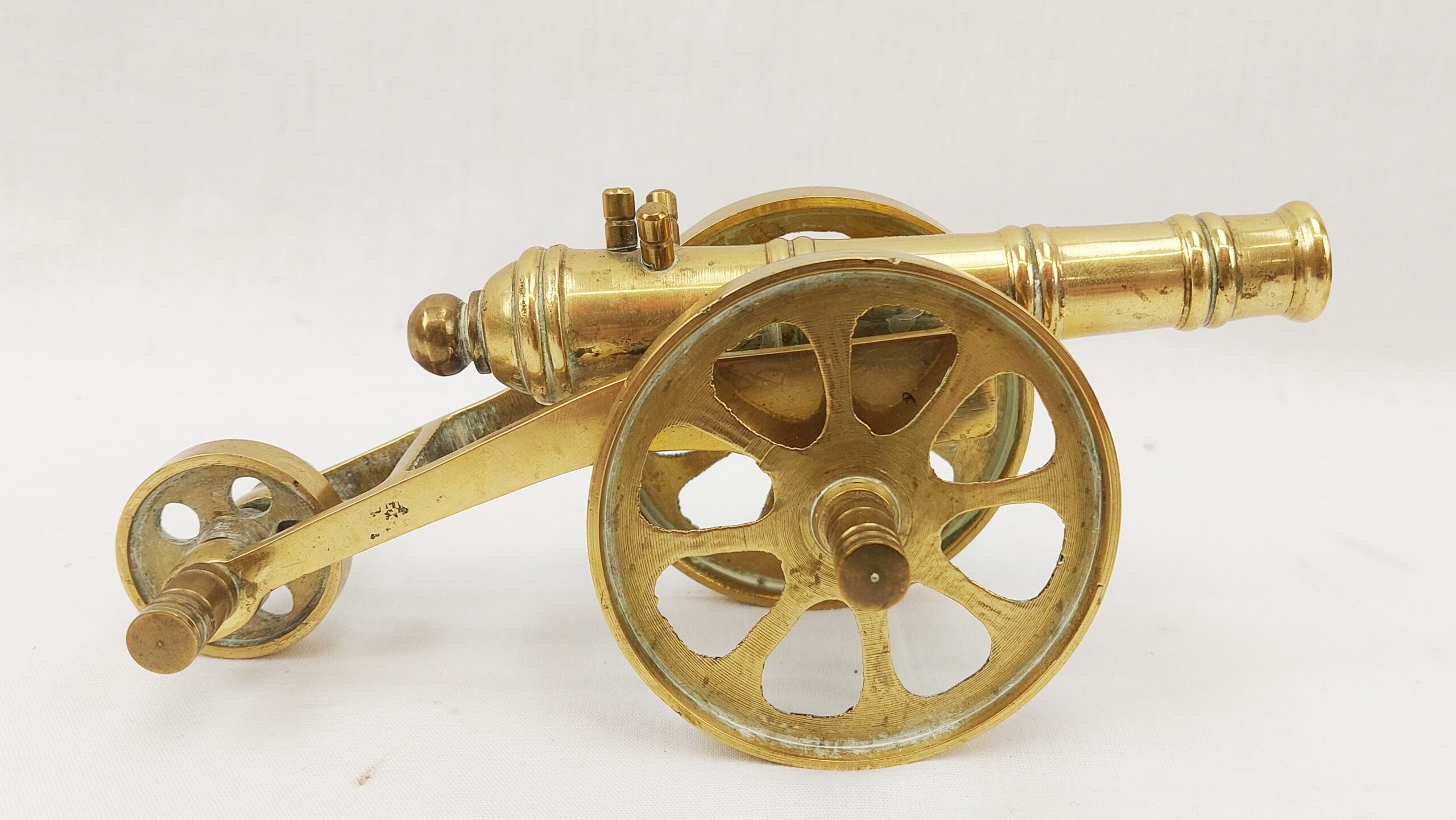 Vintage Brass Model Field Gun Cannon #2 - Image 5