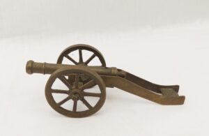 Vintage Brass Model Field Gun Cannon #1
