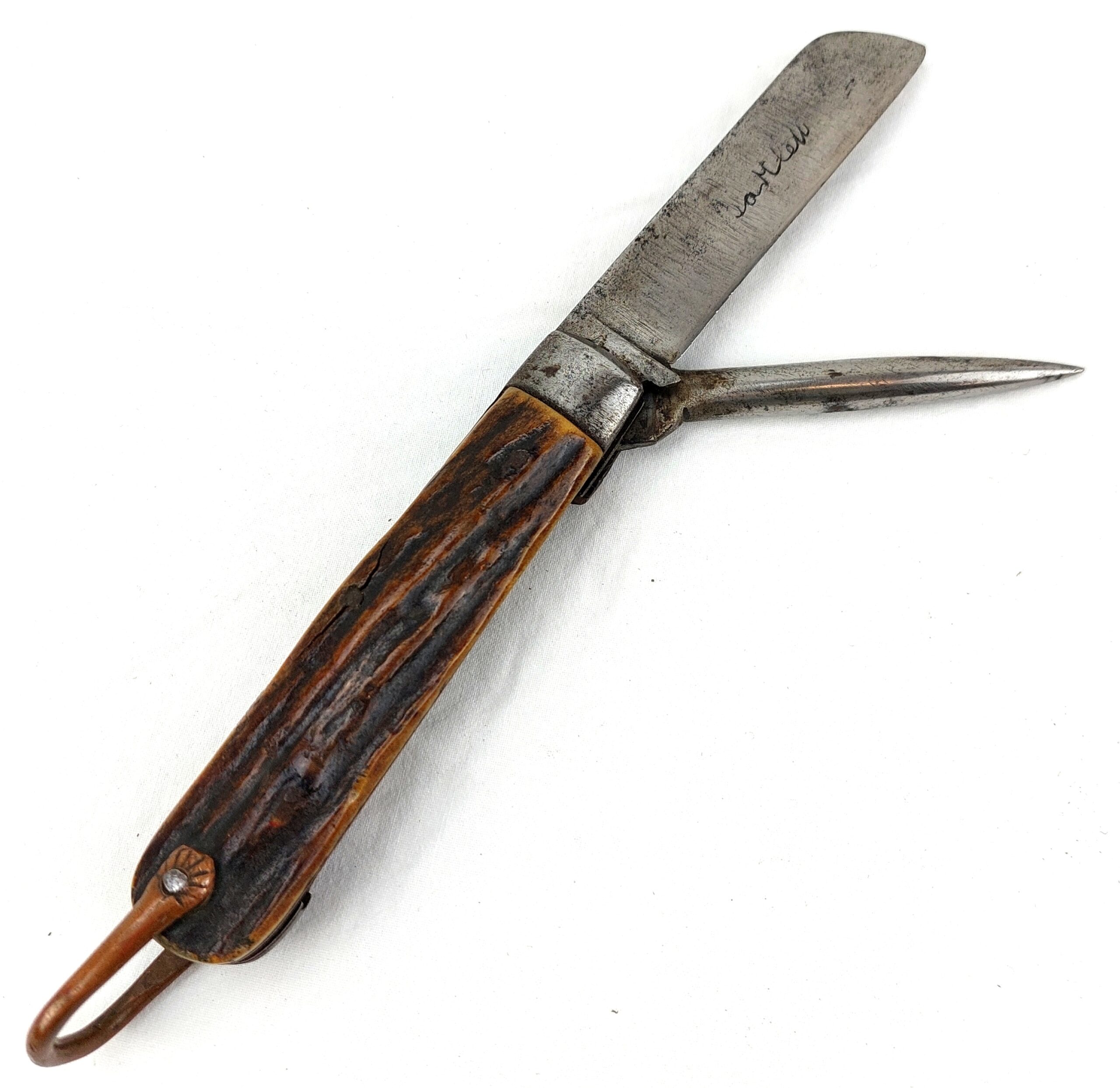 British, WW1, Admiralty Pattern 301 Staghorn Jack Knife, "Non XLL" by Joseph Allen & Sons Sheffield - Image 9