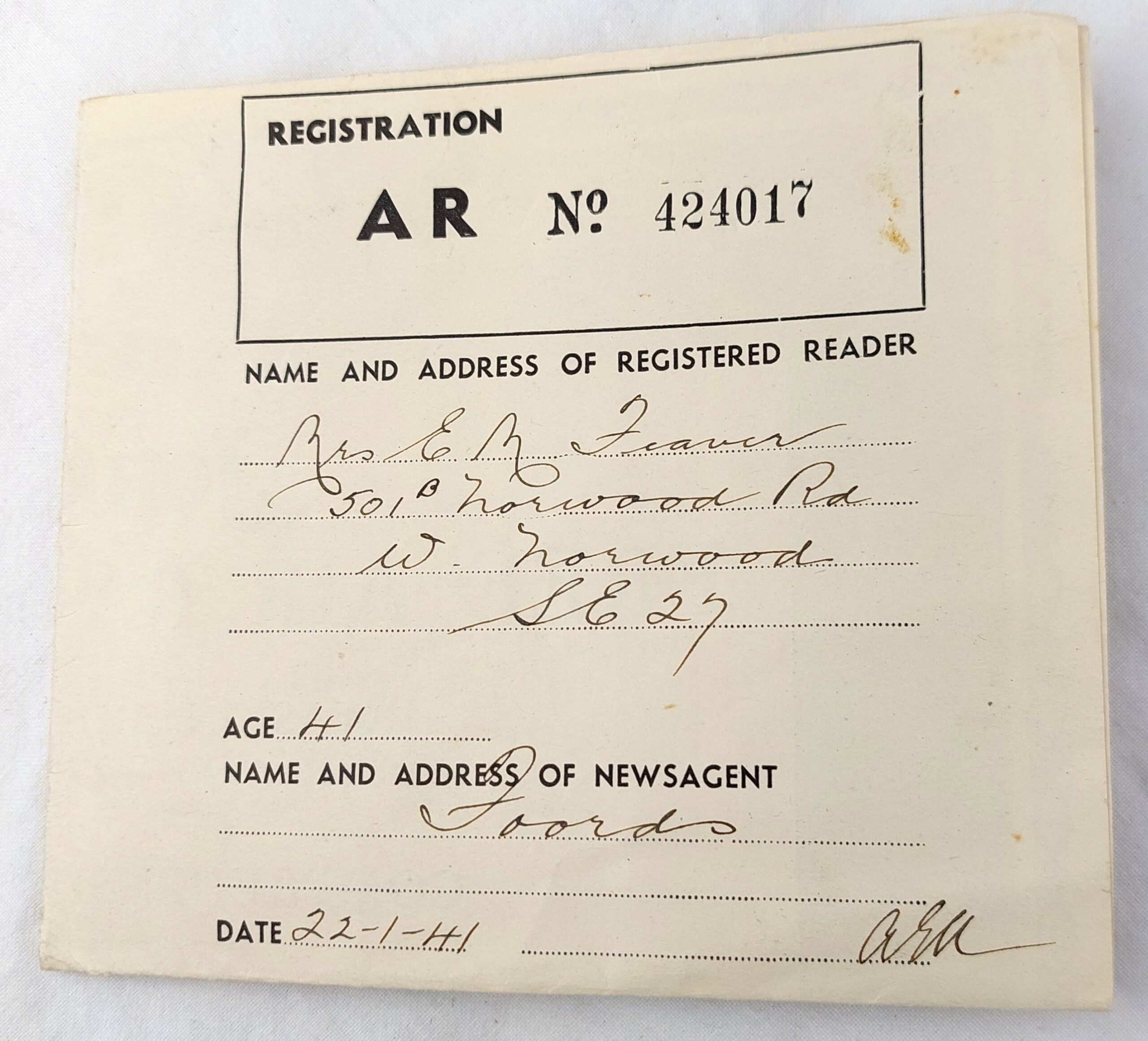 British, WW2, "John Bull, Free Air Raid Insurance, including Invasion and Bombardment", Dated 22.01.1941. Issued to Mrs E M Fraver, West Norwood - Image 4