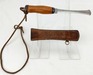 Cold War, Polish army 'Paratrooper" Knife (Cord-Cutter Knife) with Original Scabbard and Lanyard