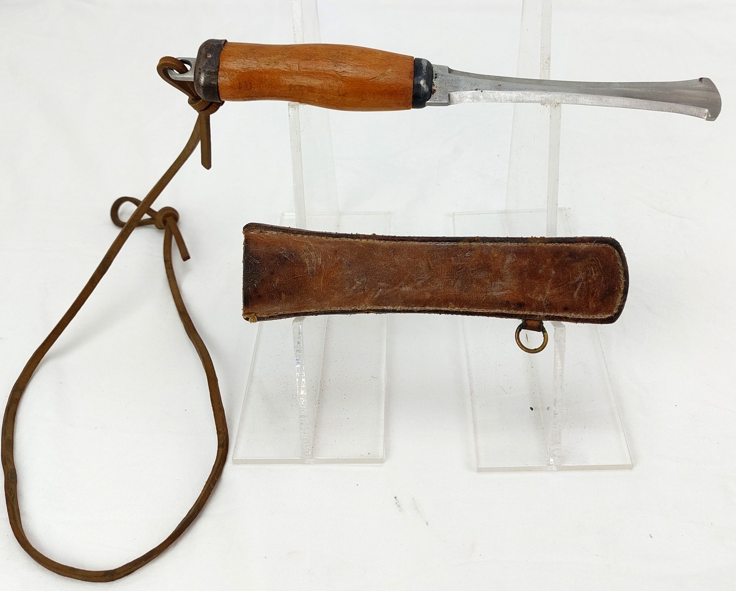 Cold War, Polish army 'Paratrooper" Knife (Cord-Cutter Knife) with Original Scabbard and Lanyard