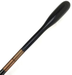 Elegant Black Walking Stick, with Removable Handle and Removable Tip with Turks Head Brush for Shotguns