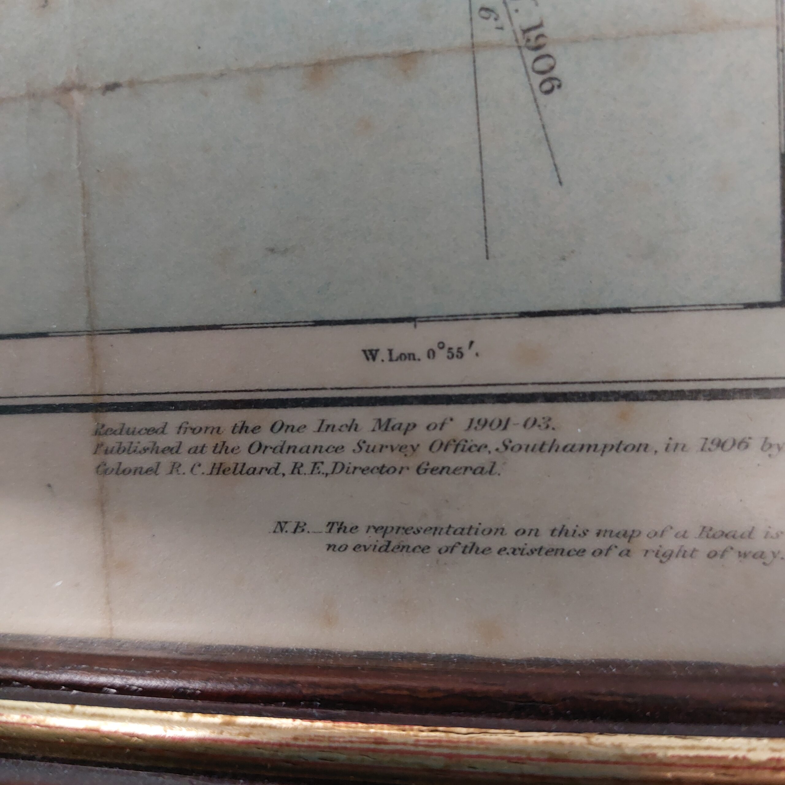 Framed Map of Southampton, Portsmouth & Isle of Wight, Two Miles to One Inch, Sheet 38, 1906 - Image 5