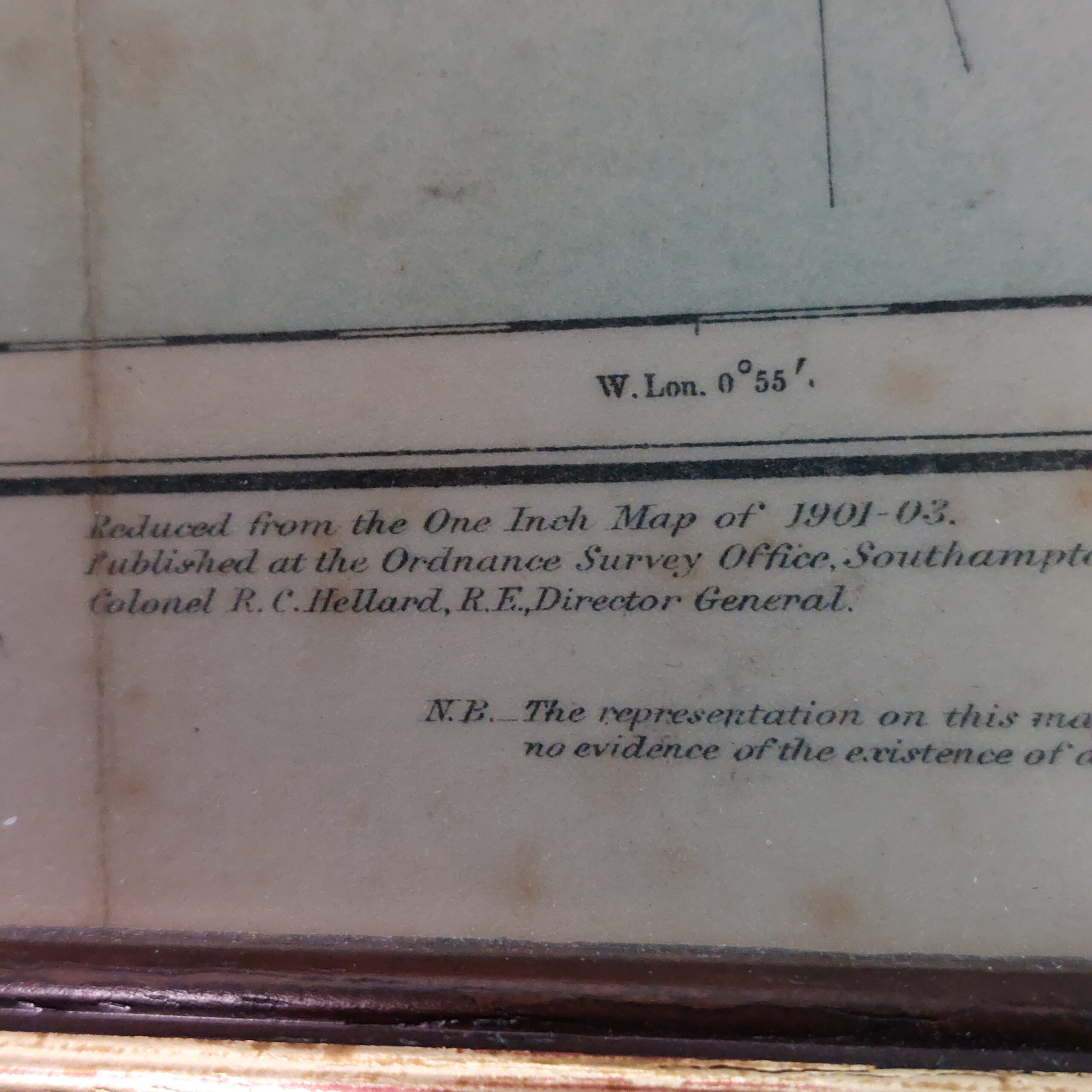 Framed Map of Southampton, Portsmouth & Isle of Wight, Two Miles to One Inch, Sheet 38, 1906 - Image 6