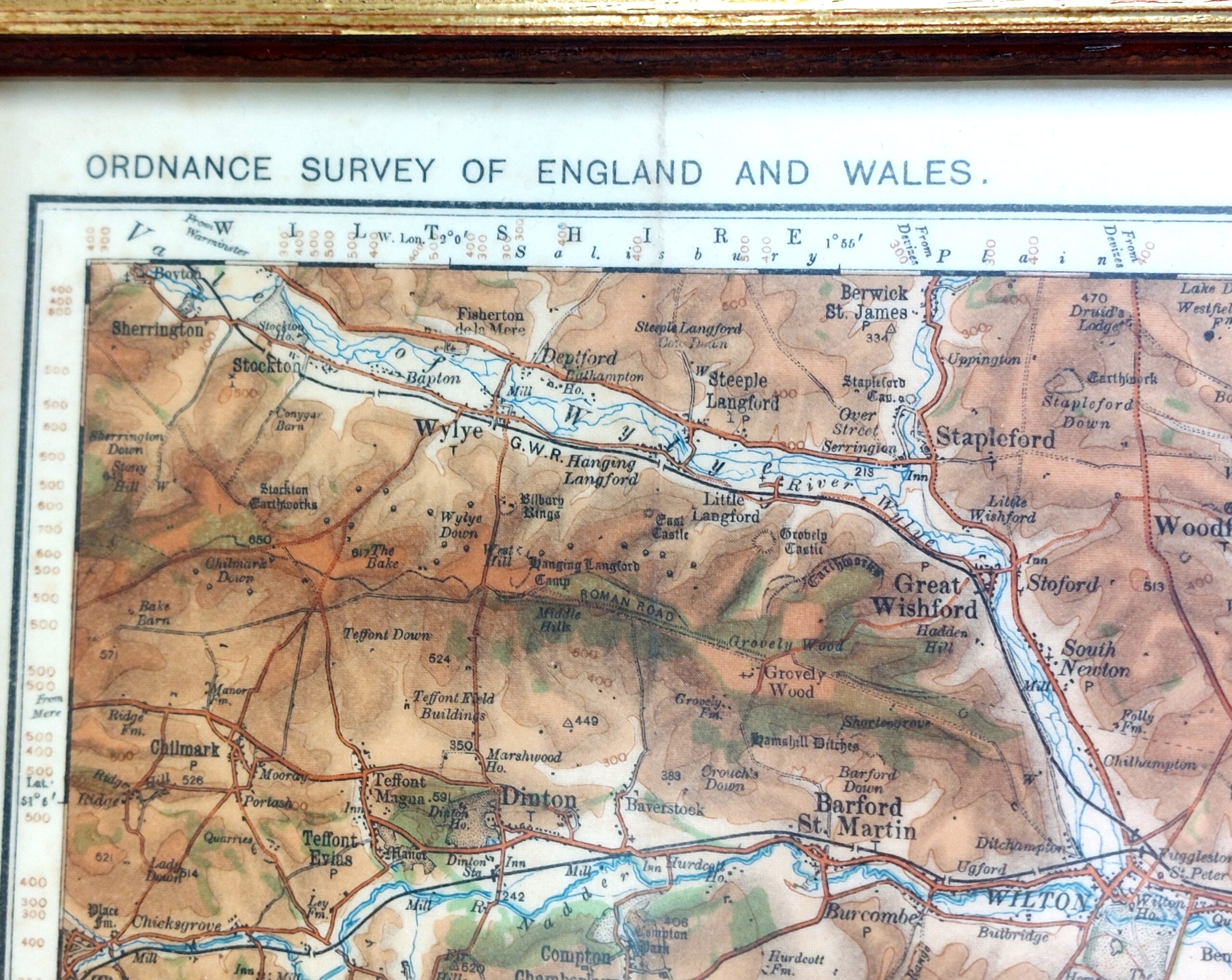 Framed Map of Southampton, Portsmouth & Isle of Wight, Two Miles to One Inch, Sheet 38, 1906 - Image 2