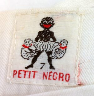 France, c1930-50, Vintage Ribbed Baby Grow, with Separate Collar, by French Brand Petit Negro