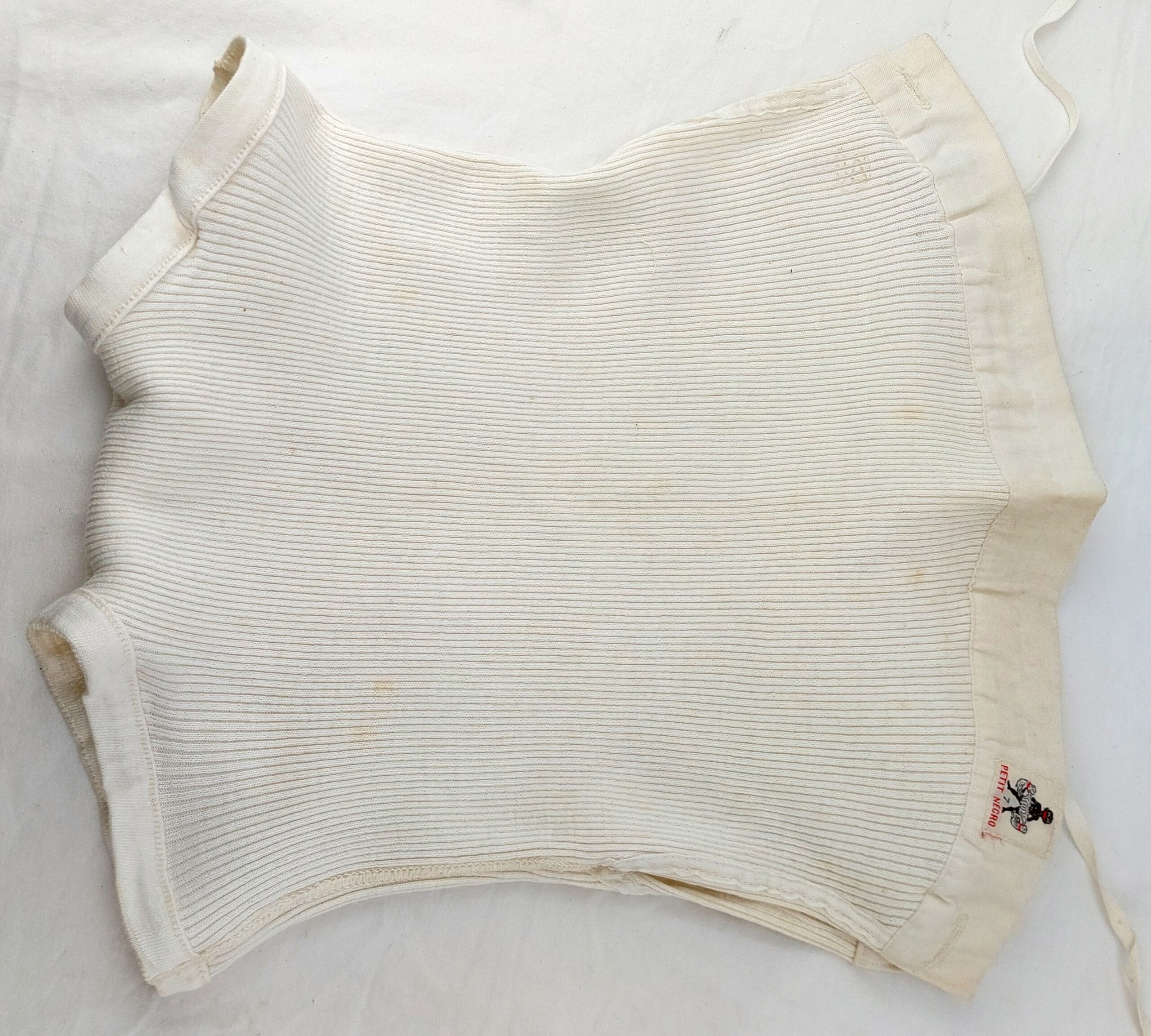 France, c1930-50, Vintage Ribbed Baby Grow, with Separate Collar, by French Brand Petit Negro - Image 5