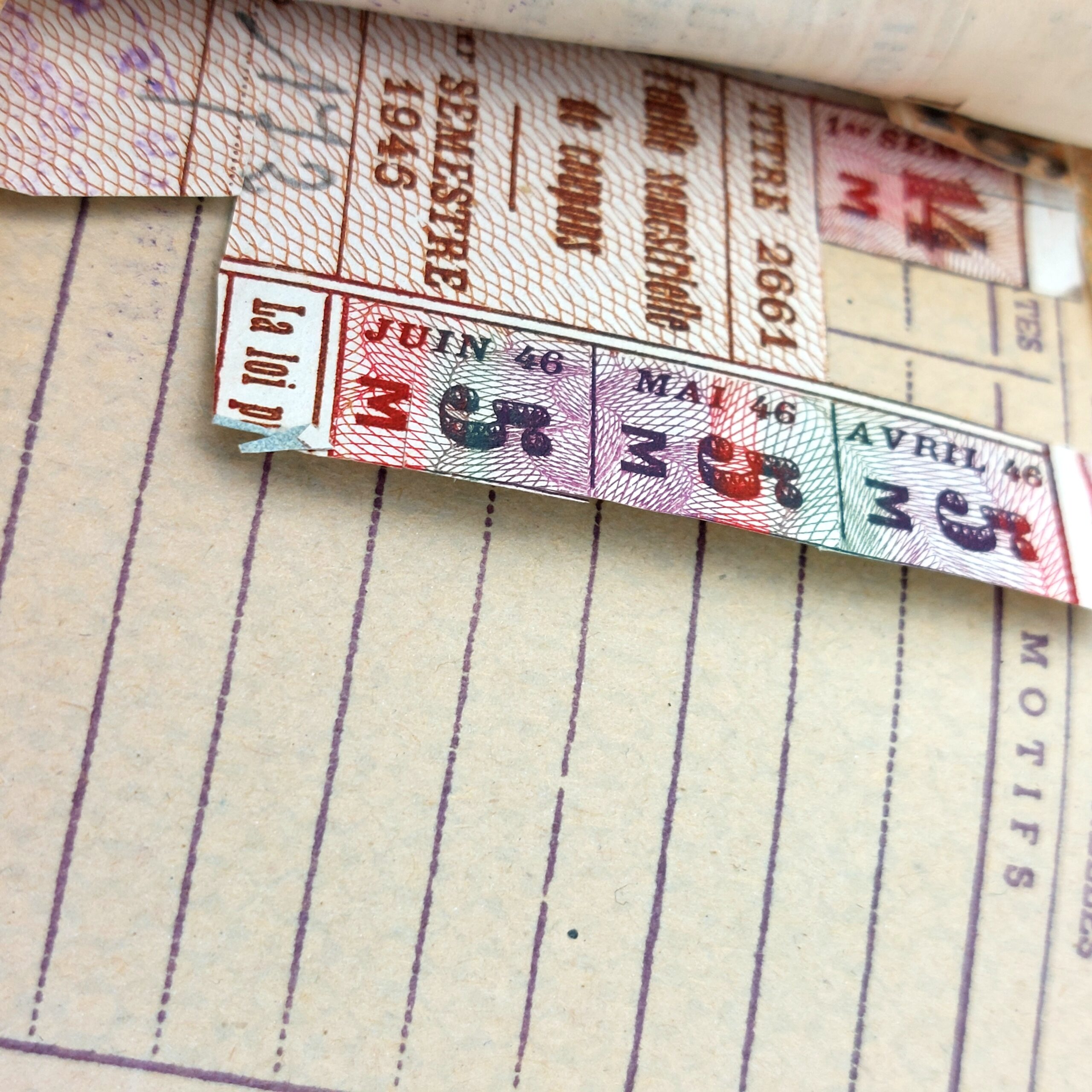 French, WW2, 1945-1948 Ration Book with stamps, Carte Individuelle D'Alimentation: Andrea Noellie Marie Dewailly Fatoux, Cavron-Saint-Martin - Image 7