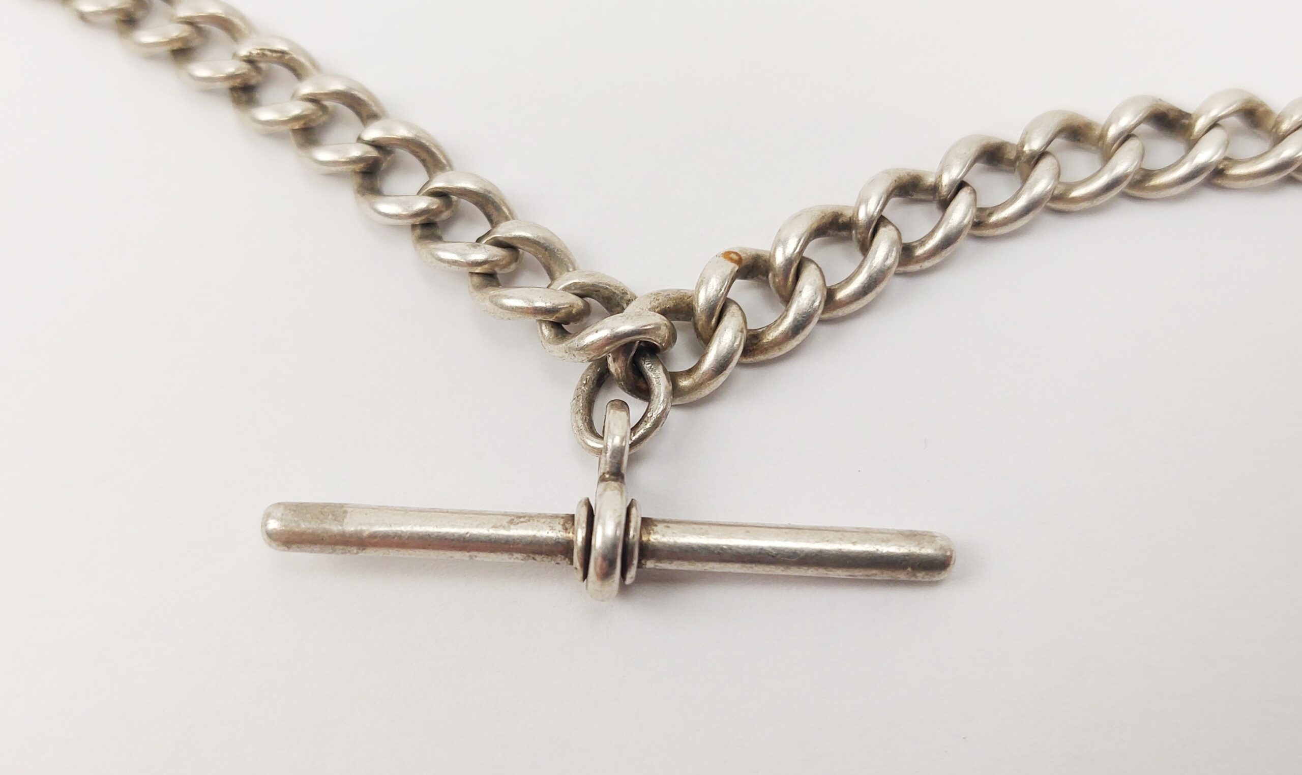 Sterling Silver Double Albert Watch Chain - Image 2
