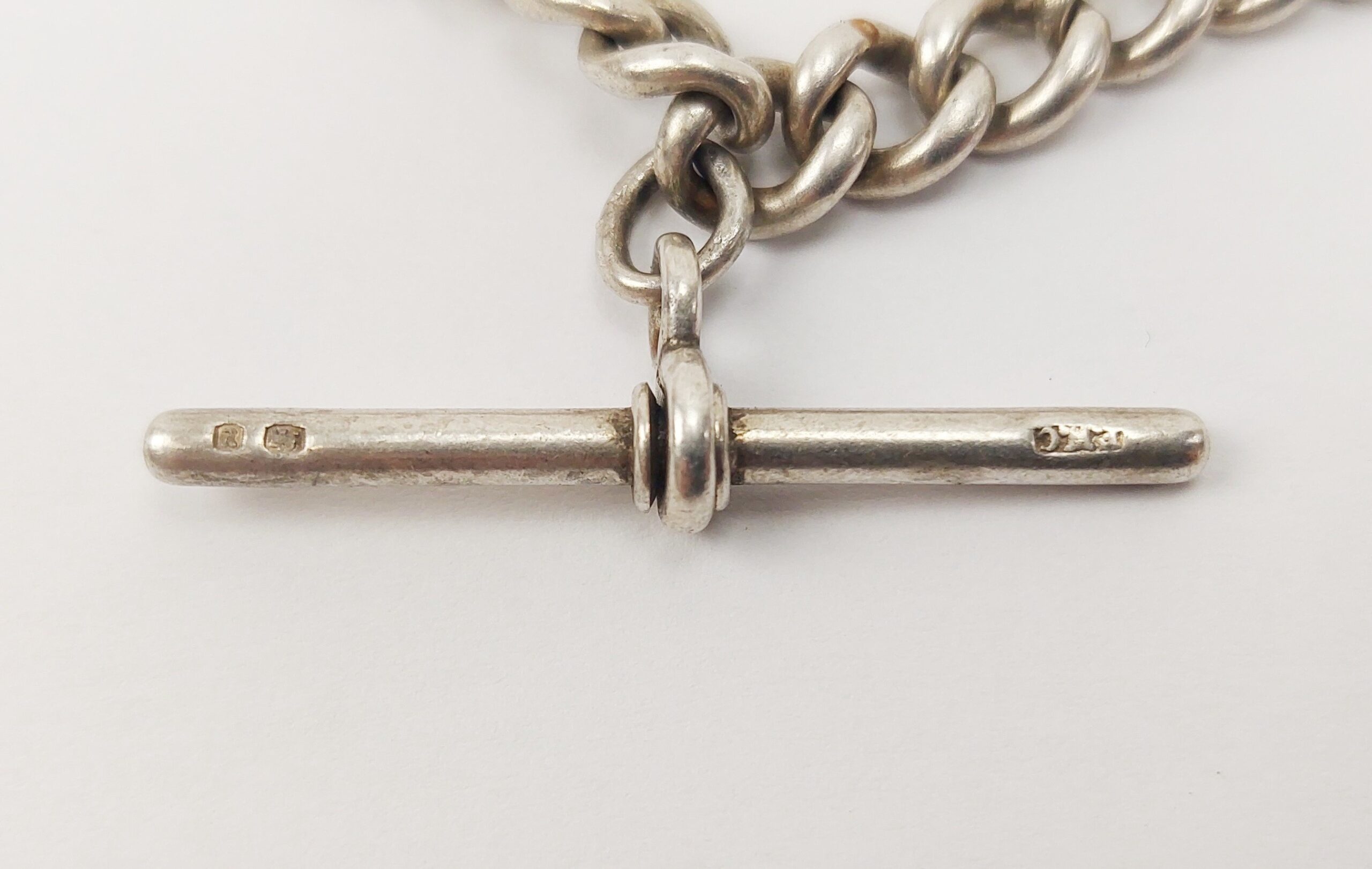 Sterling Silver Double Albert Watch Chain - Image 3