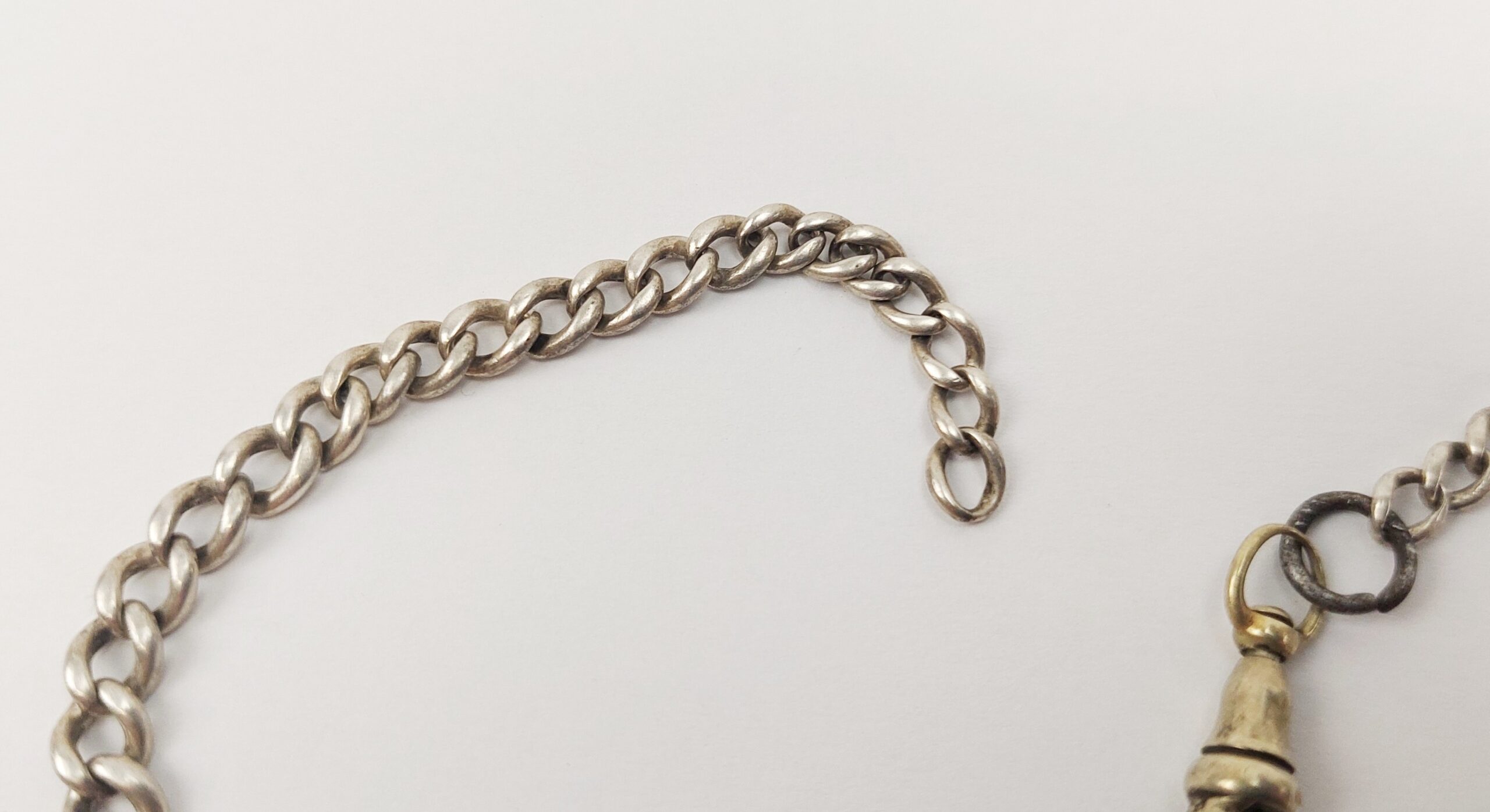 Sterling Silver Double Albert Watch Chain - Image 4