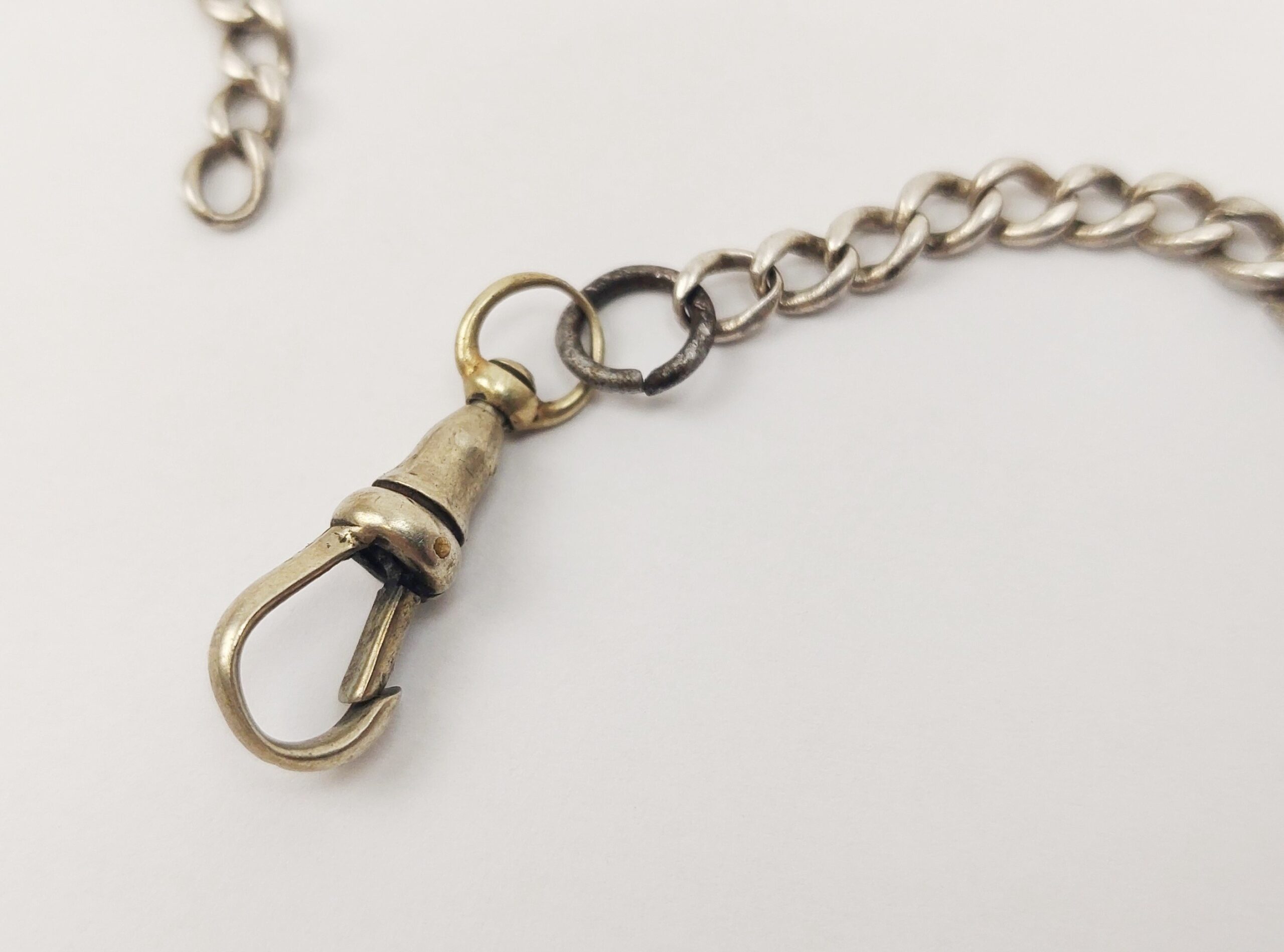 Sterling Silver Double Albert Watch Chain - Image 5