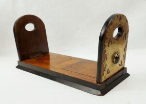Victorian Walnut, Brass & Agate Book Slide