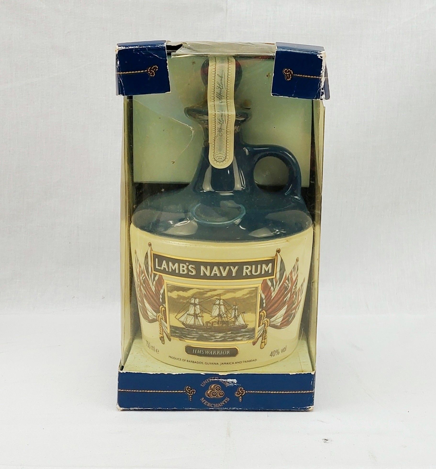 c1980’s Lamb’s Navy Rum ‘HMS Warrior’ Flagon – Unopened