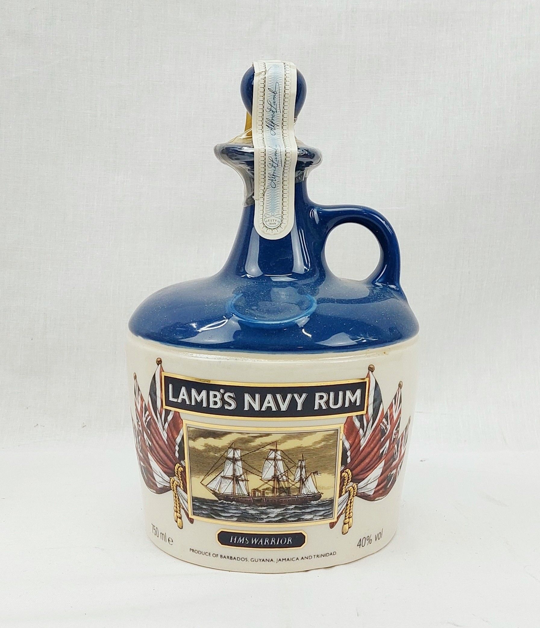 c1980’s Lamb’s Navy Rum ‘HMS Warrior’ Flagon – Unopened - Image 2