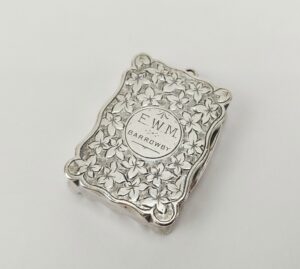 Victorian Sterling Silver Vinaigrette Birmingham 1897 By Colen Hewer Cheshire