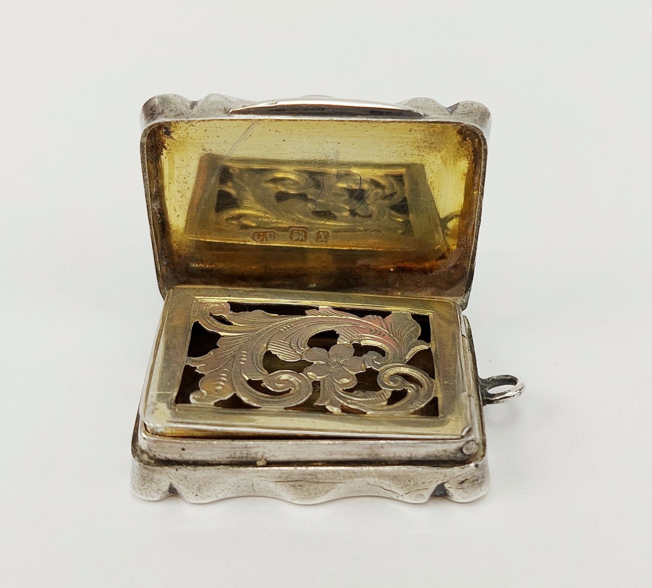 Victorian Sterling Silver Vinaigrette Birmingham 1897 By Colen Hewer Cheshire - Image 7