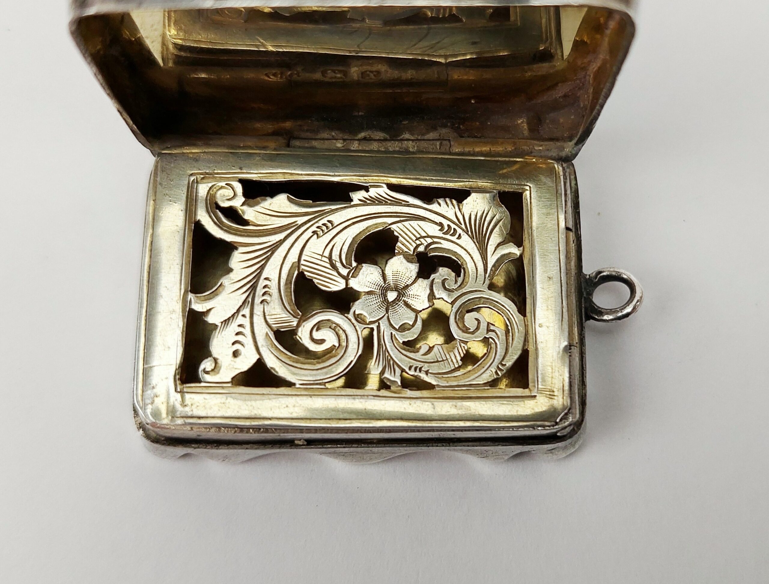 Victorian Sterling Silver Vinaigrette Birmingham 1897 By Colen Hewer Cheshire - Image 8
