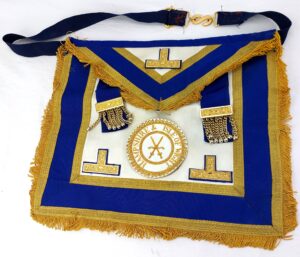 Masonic Craft Dress Apron, Hampshire & Isle of Wight Sword Bearer Badge, with Levels