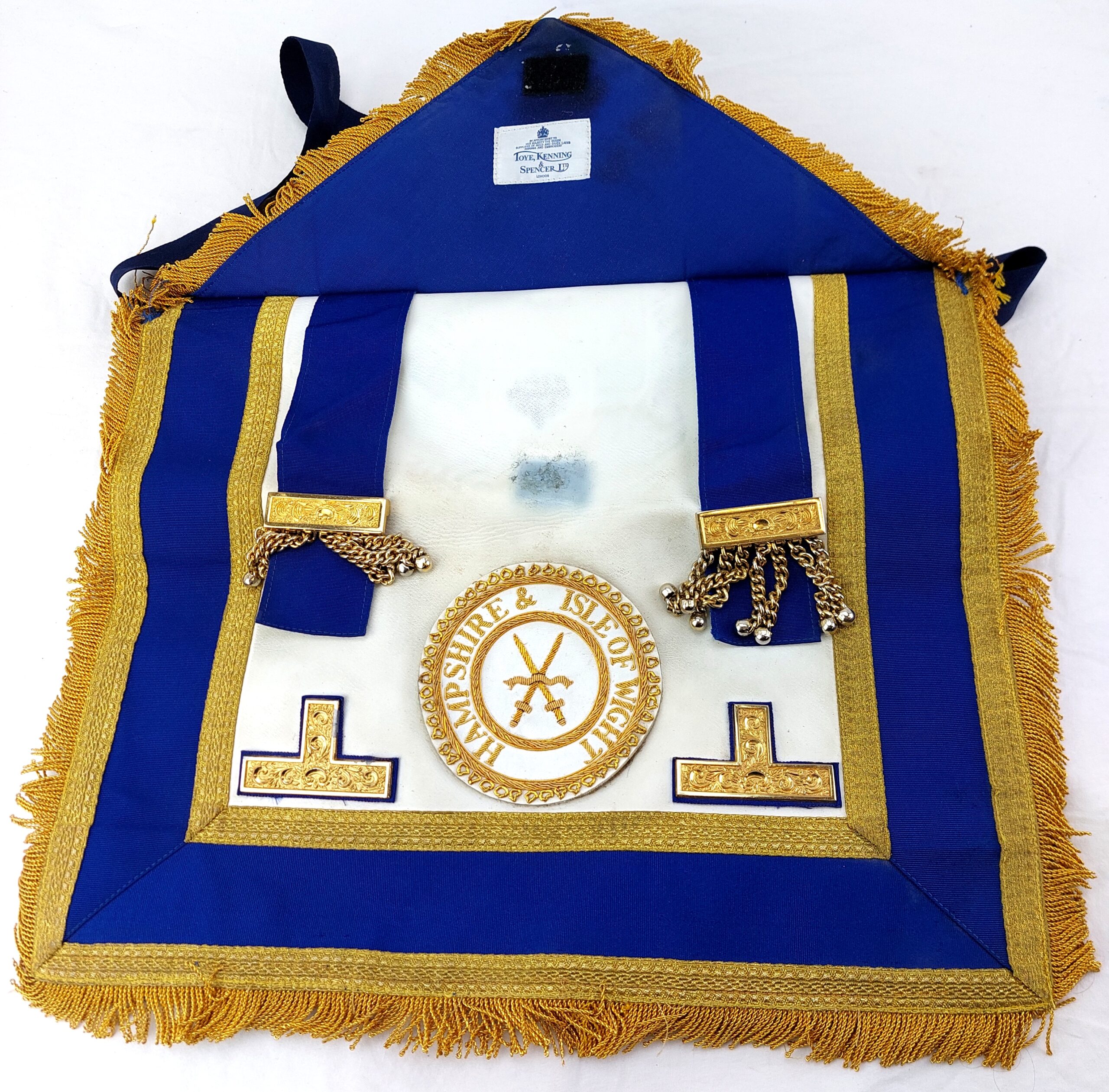 Masonic Craft Dress Apron, Hampshire & Isle of Wight Sword Bearer Badge, with Levels - Image 5