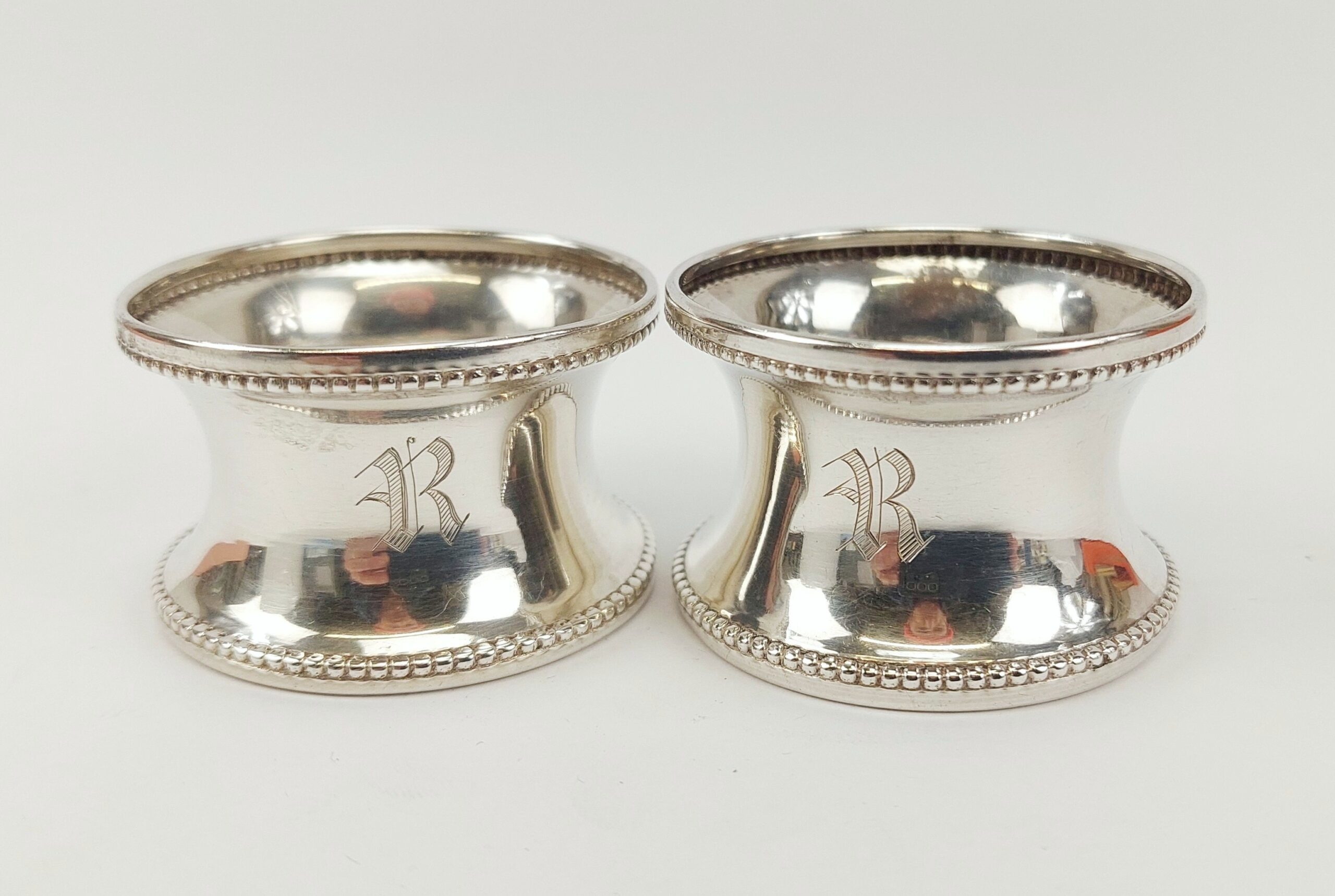 Pair Of Birmingham 1945 Sterling Silver Napkin Rings