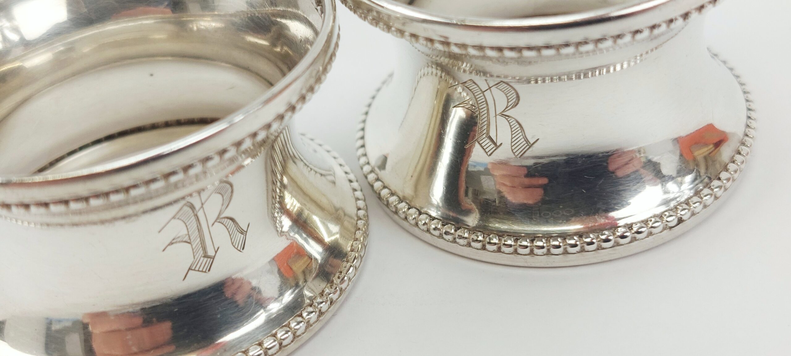 Pair Of Birmingham 1945 Sterling Silver Napkin Rings - Image 7