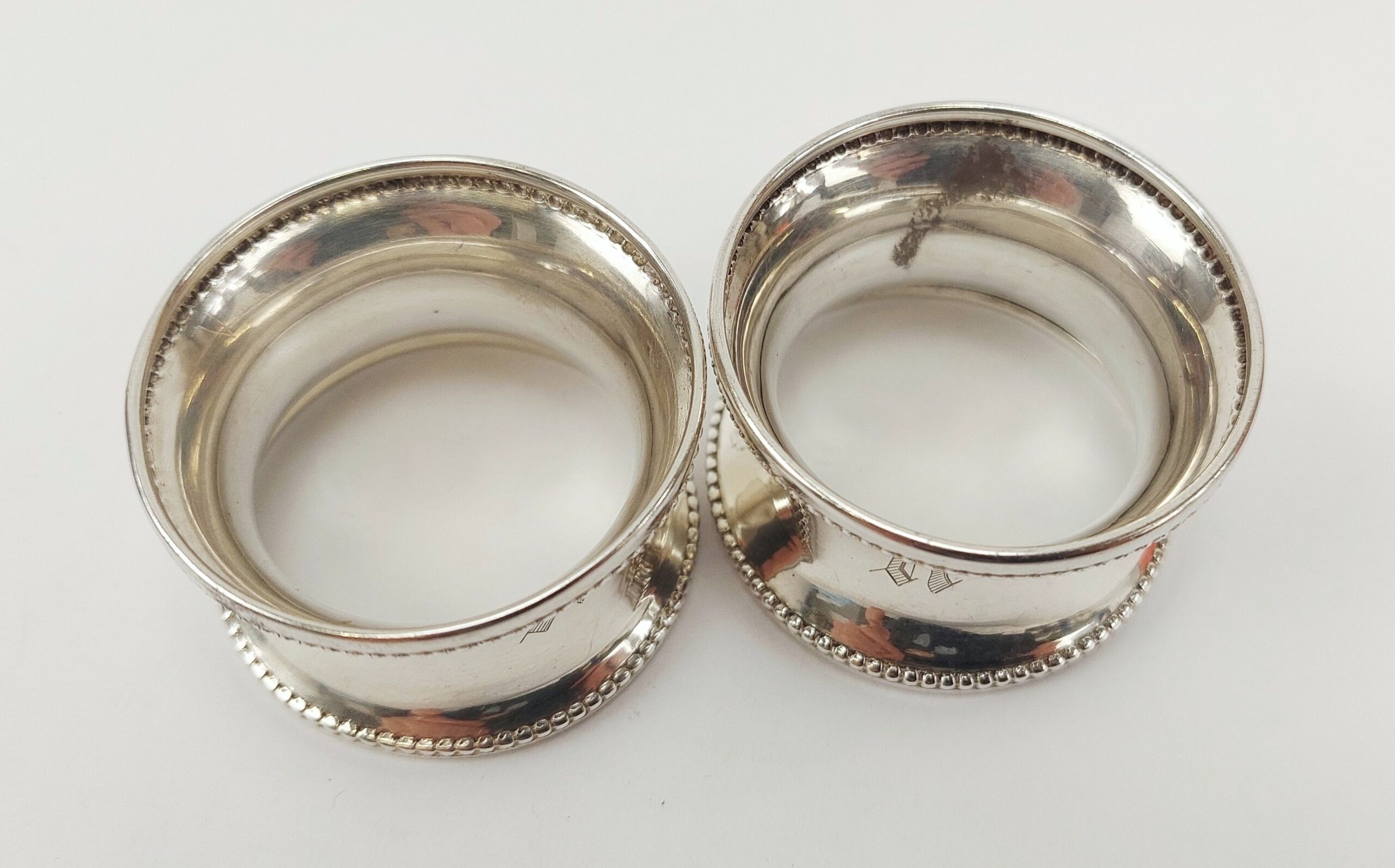 Pair Of Birmingham 1945 Sterling Silver Napkin Rings - Image 6
