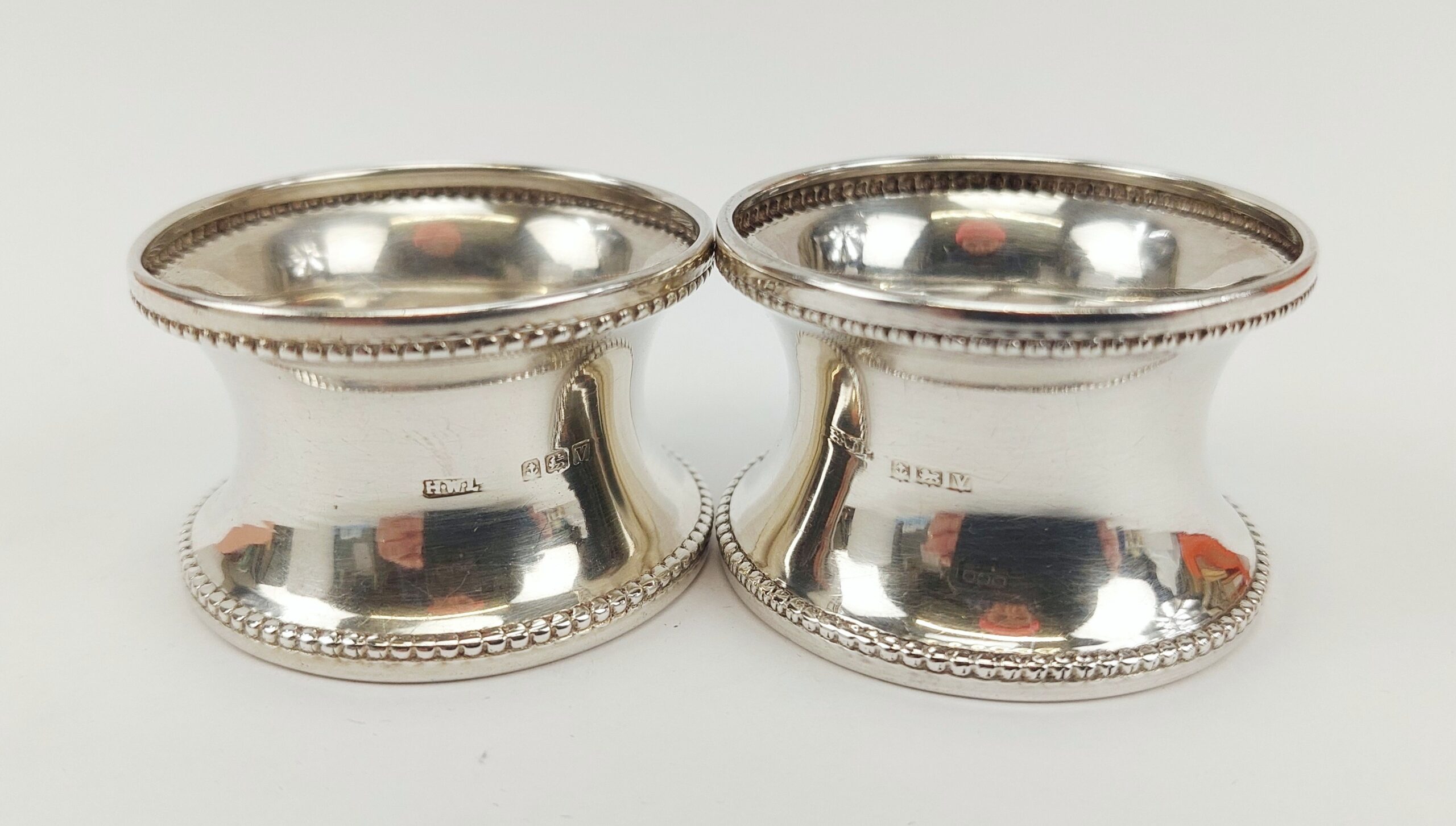 Pair Of Birmingham 1945 Sterling Silver Napkin Rings - Image 5
