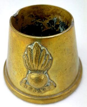 Royal Artillery, Bomb Badge 'Ubique', Trench Art, Brass Ashtray