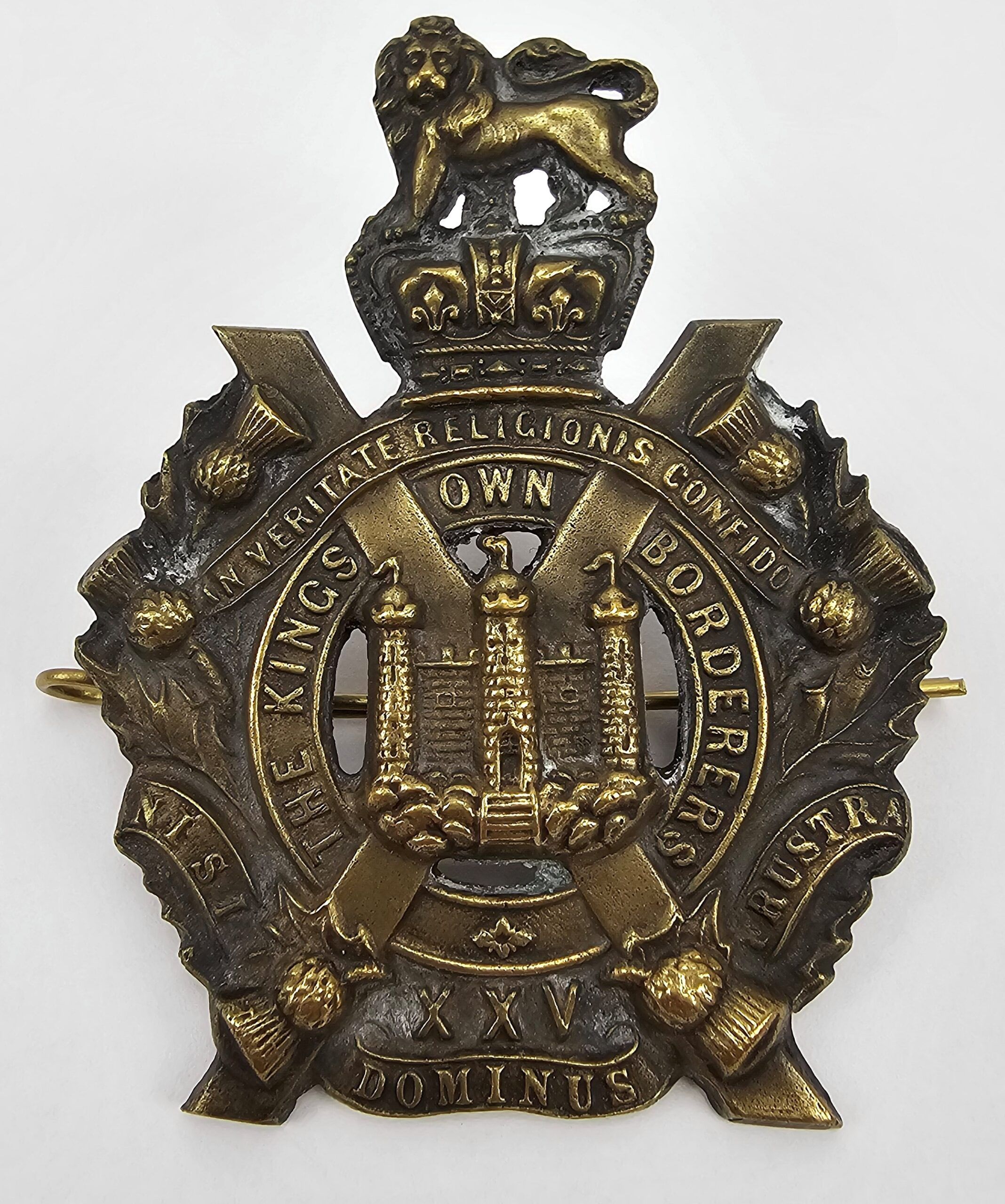 Victorian 25th Kings Own Borderers Cap Badge