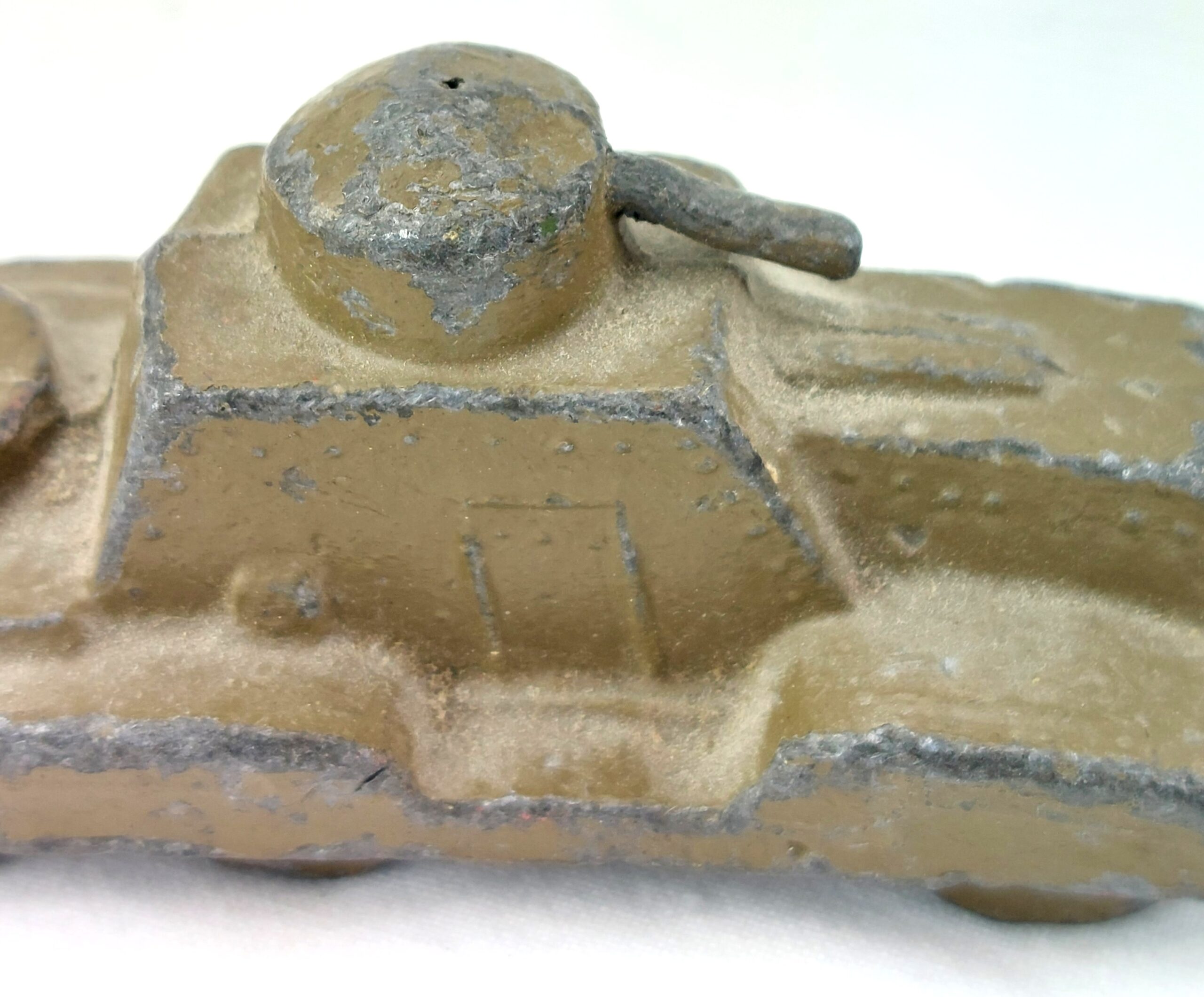 Vintage, Two Slush Cast Lead Army Toy Tanks - Image 10
