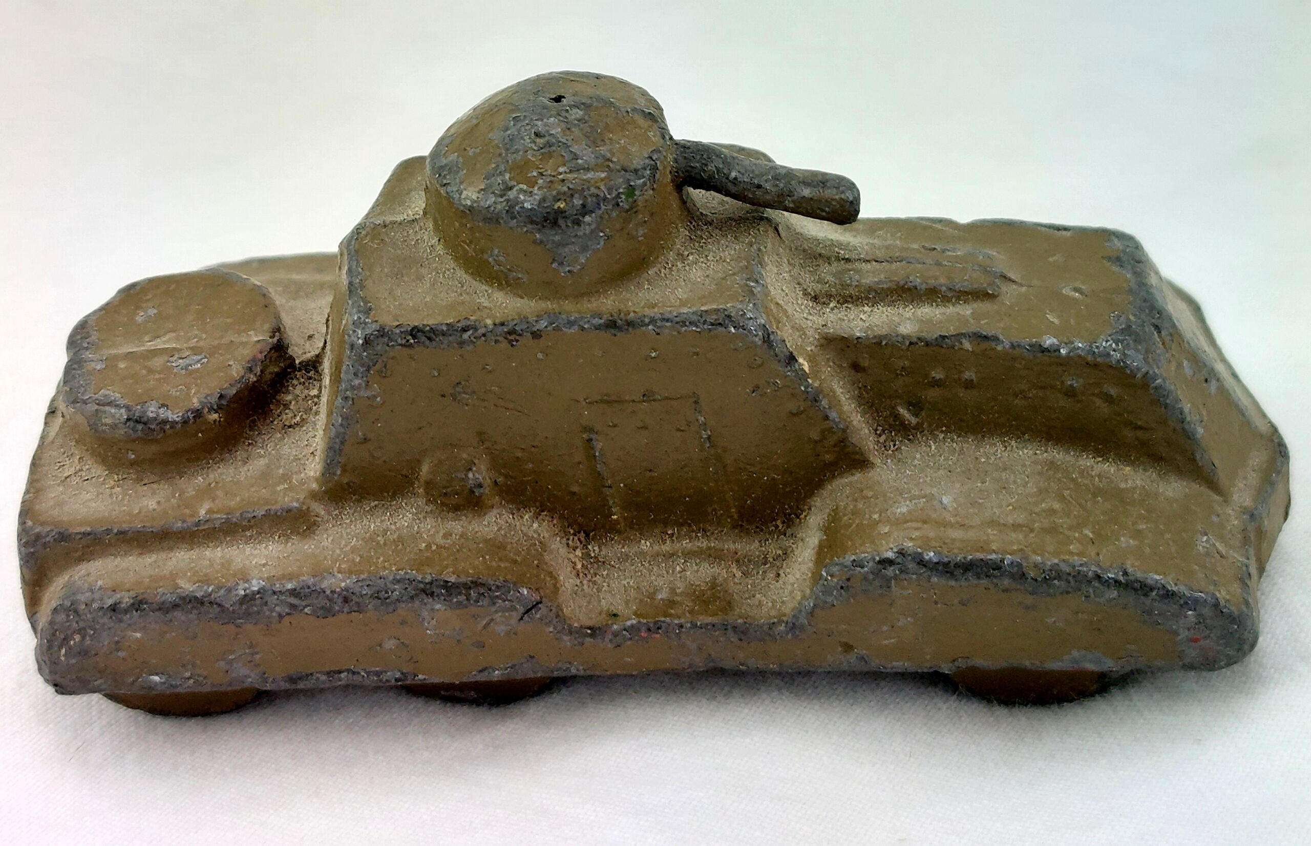 Vintage, Two Slush Cast Lead Army Toy Tanks - Image 6