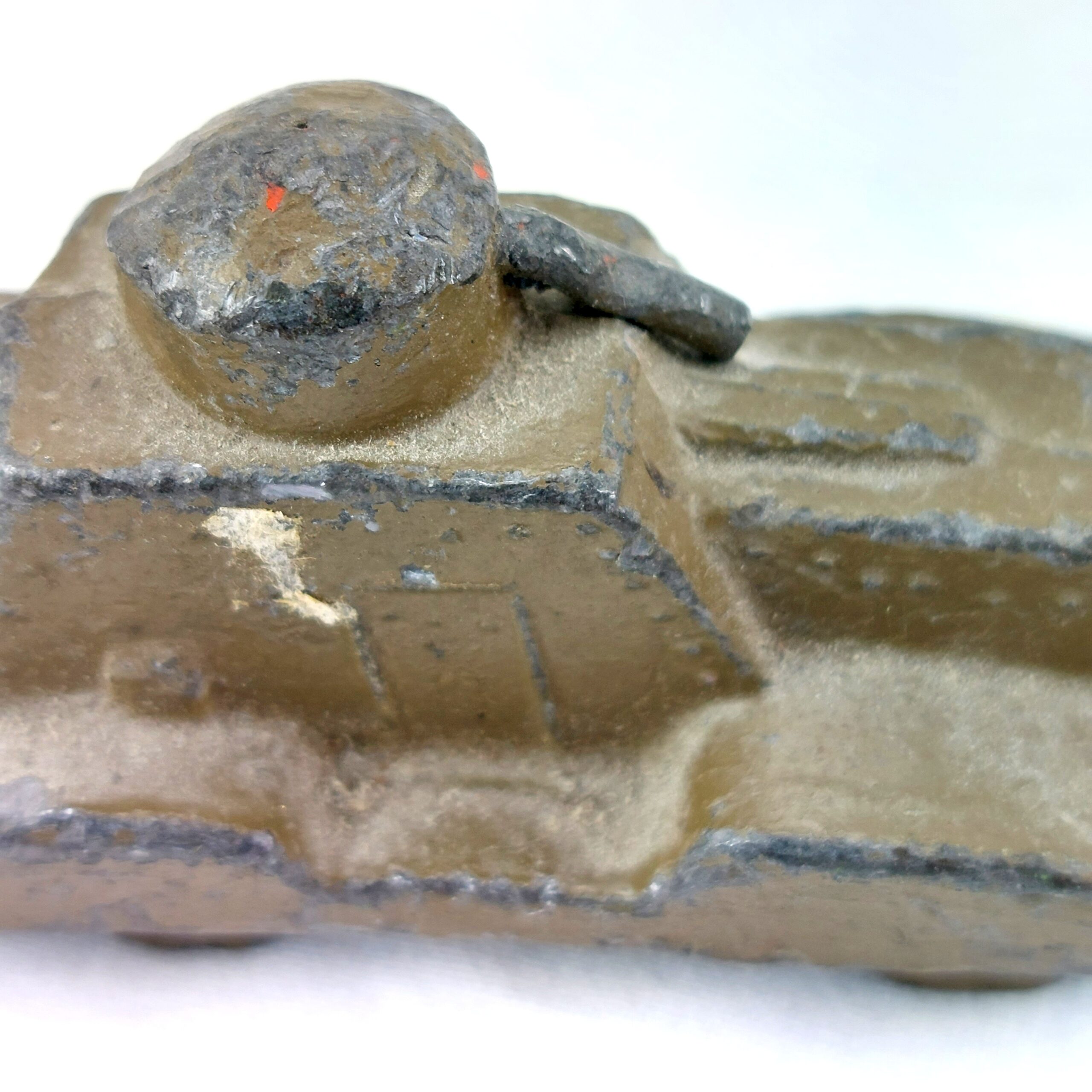 Vintage, Two Slush Cast Lead Army Toy Tanks - Image 9