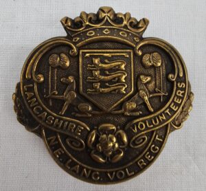 WW1 Lancashire Volunteers Wigan N.E Cap Badge