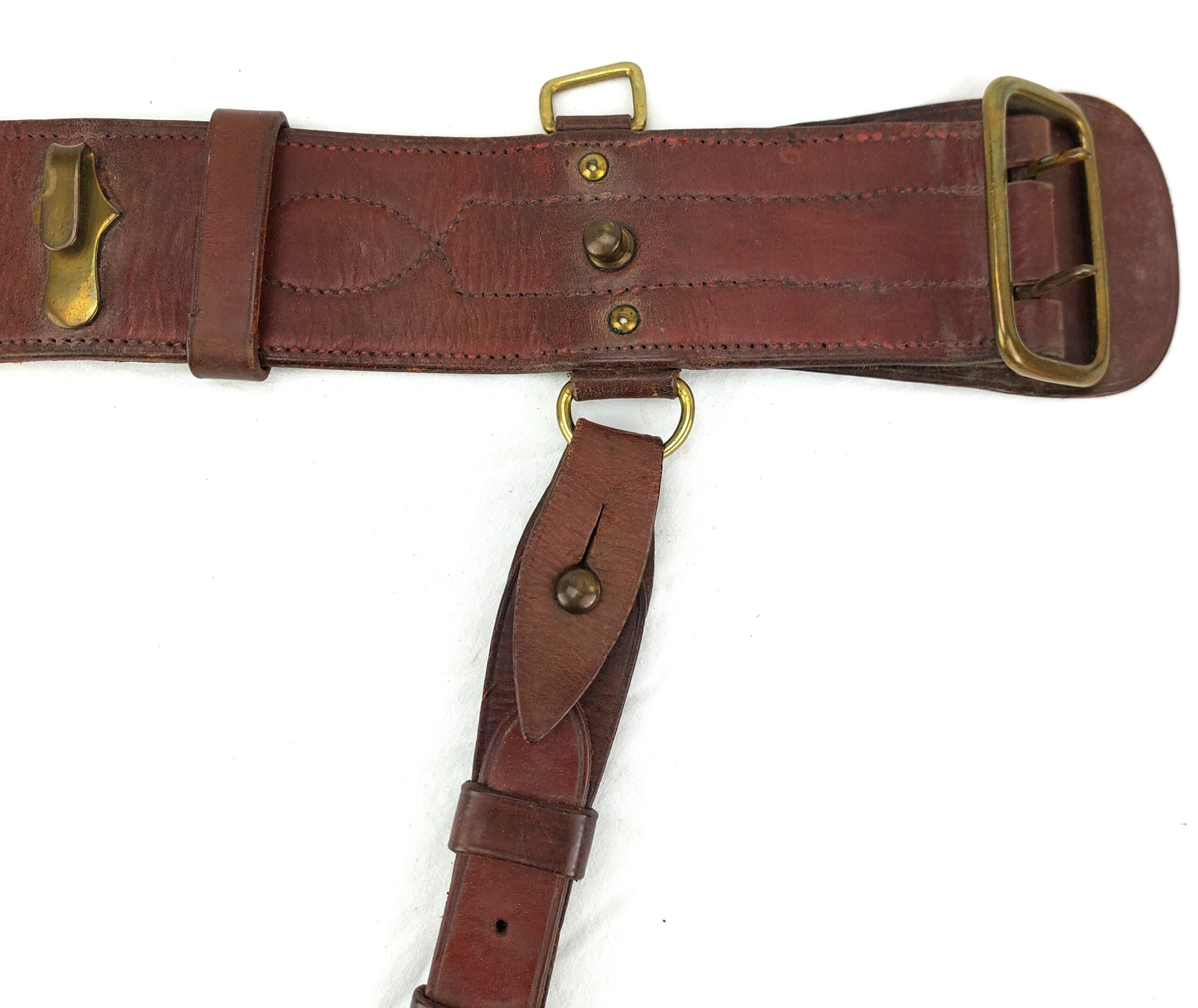British, WW1, c.1917, Officers Sam Browne Belt and Cross Strap - Image 7