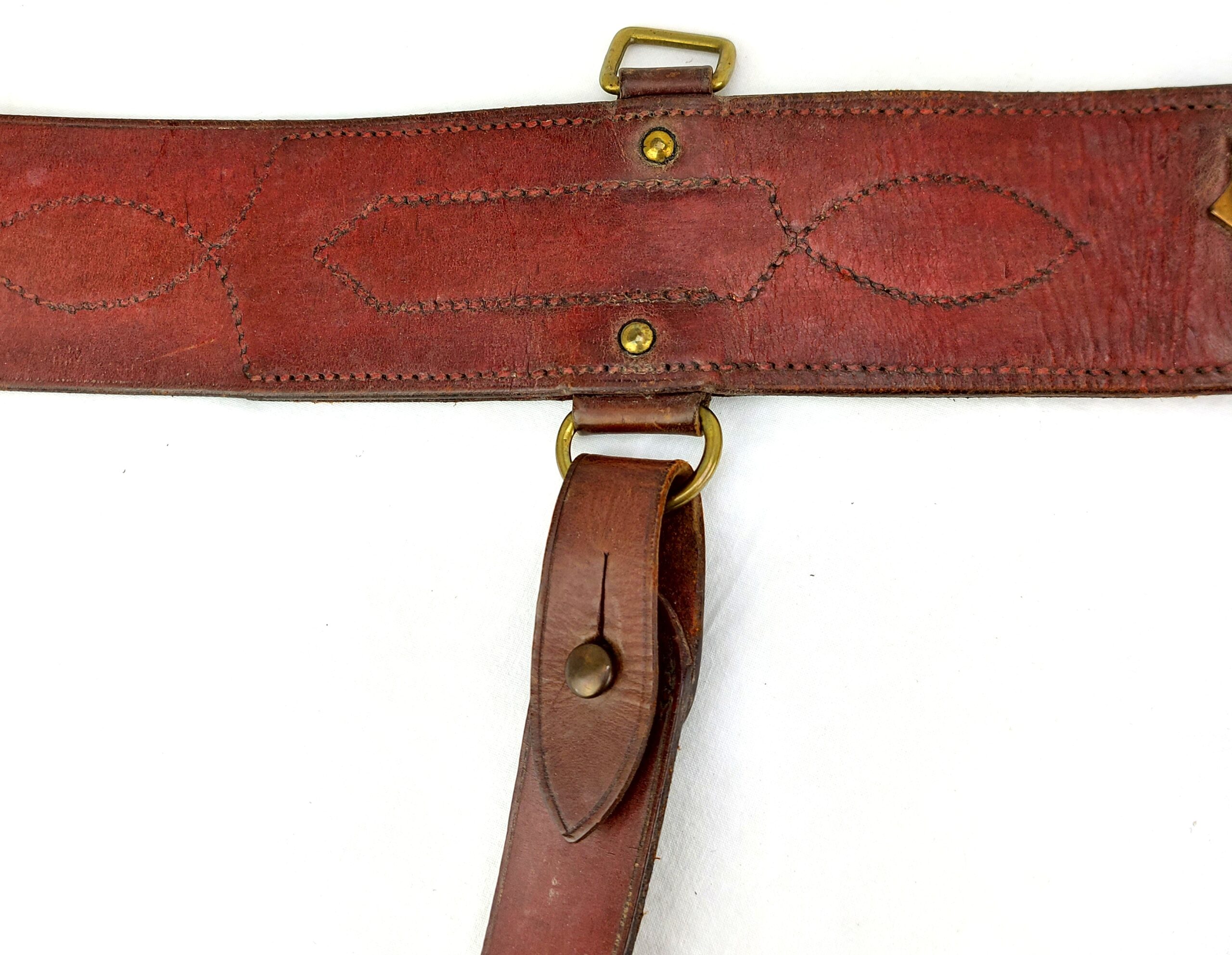 British, WW1, c.1917, Officers Sam Browne Belt and Cross Strap - Image 9