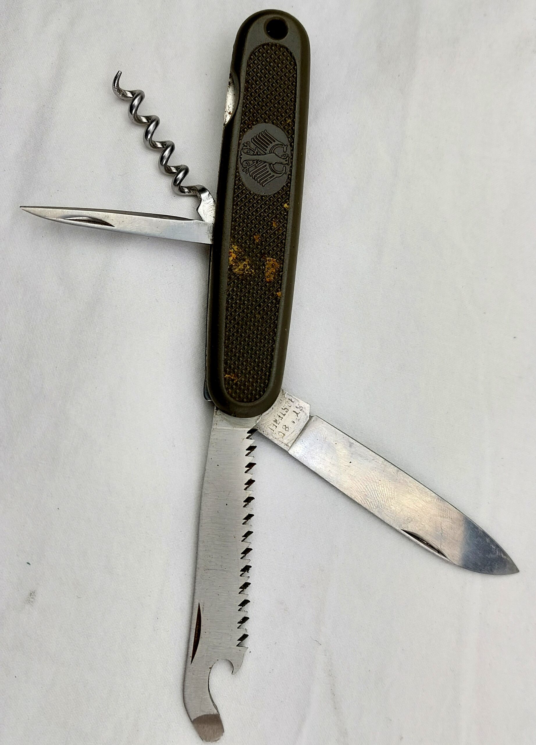 West German Army Knife (108 - GAK 1) “Bundeswehr”, c1980, 4 Blade Clasp Knife