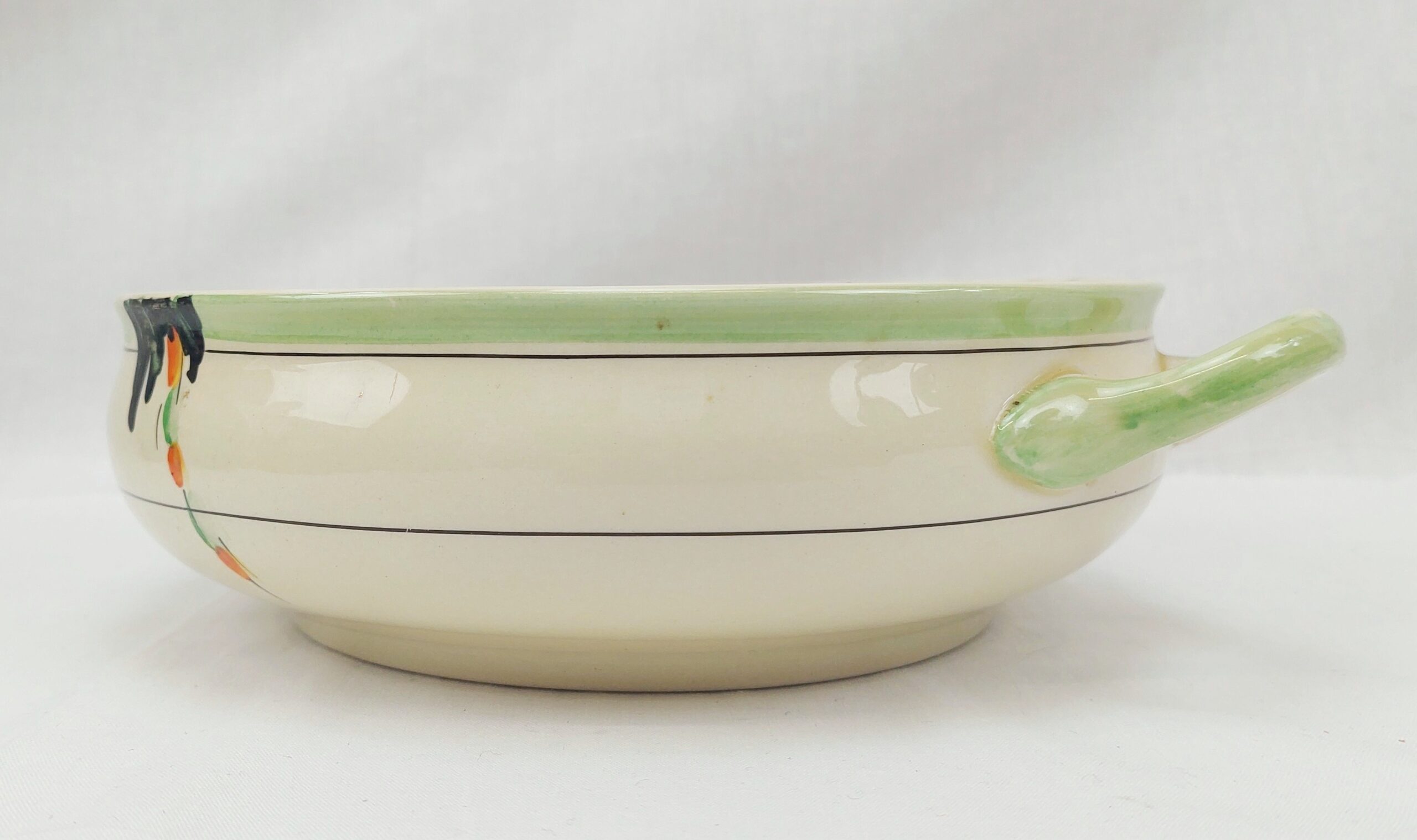 1930s Honeyglaze Clarice Cliff Tureen Base - Image 5
