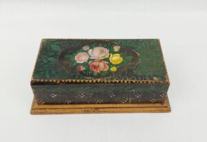 Edwardian Hand Painted Stamp Box