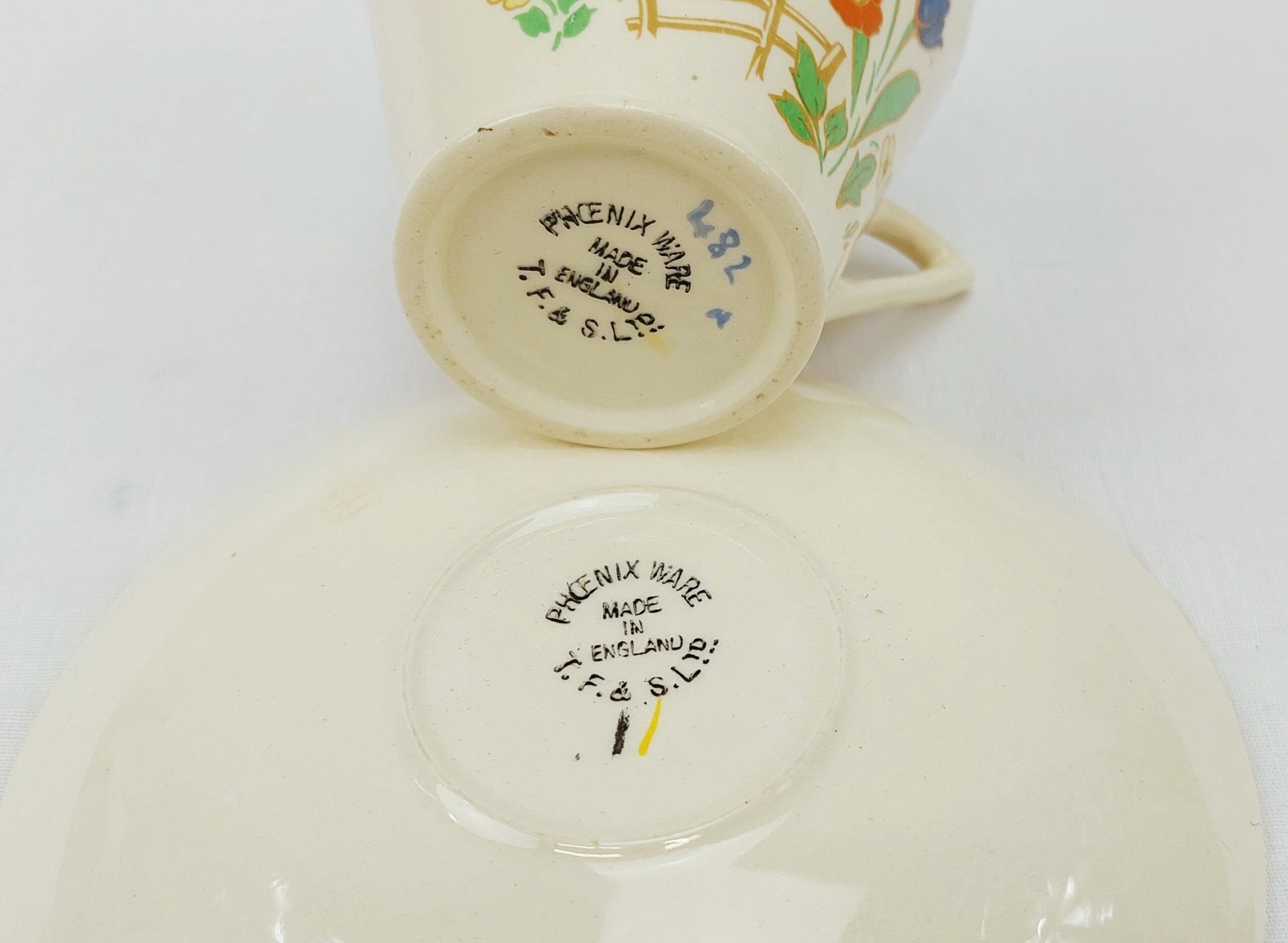 c1920’s Art Deco Thomas Forester Phoenix Ware Cup, Saucer & Plate - Image 5