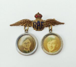 WW1 RAF Sweetheart Badge with Photo Pendants