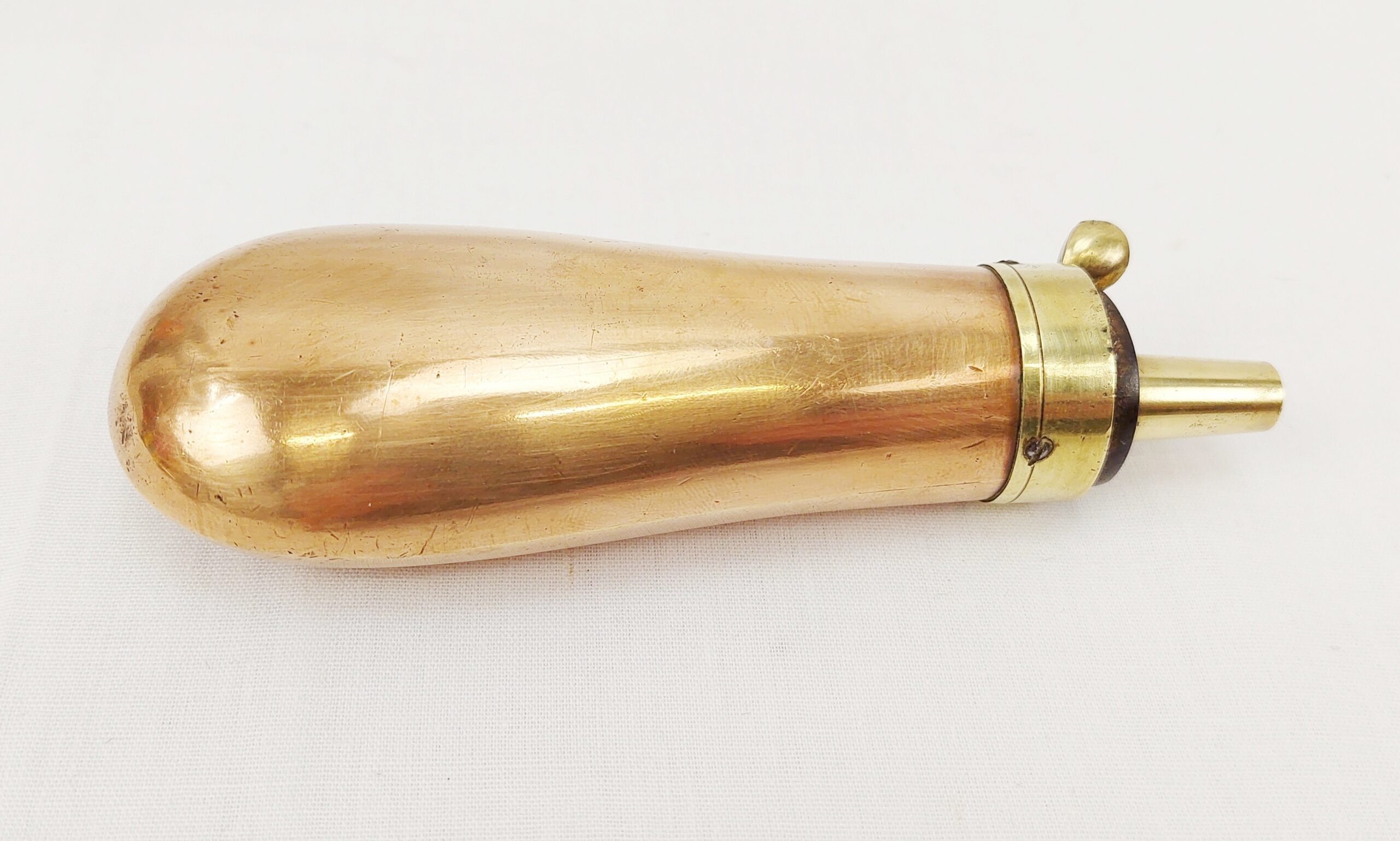 Mounted Circa 1860 Pepperbox Revolver And Powder Flask - Image 4