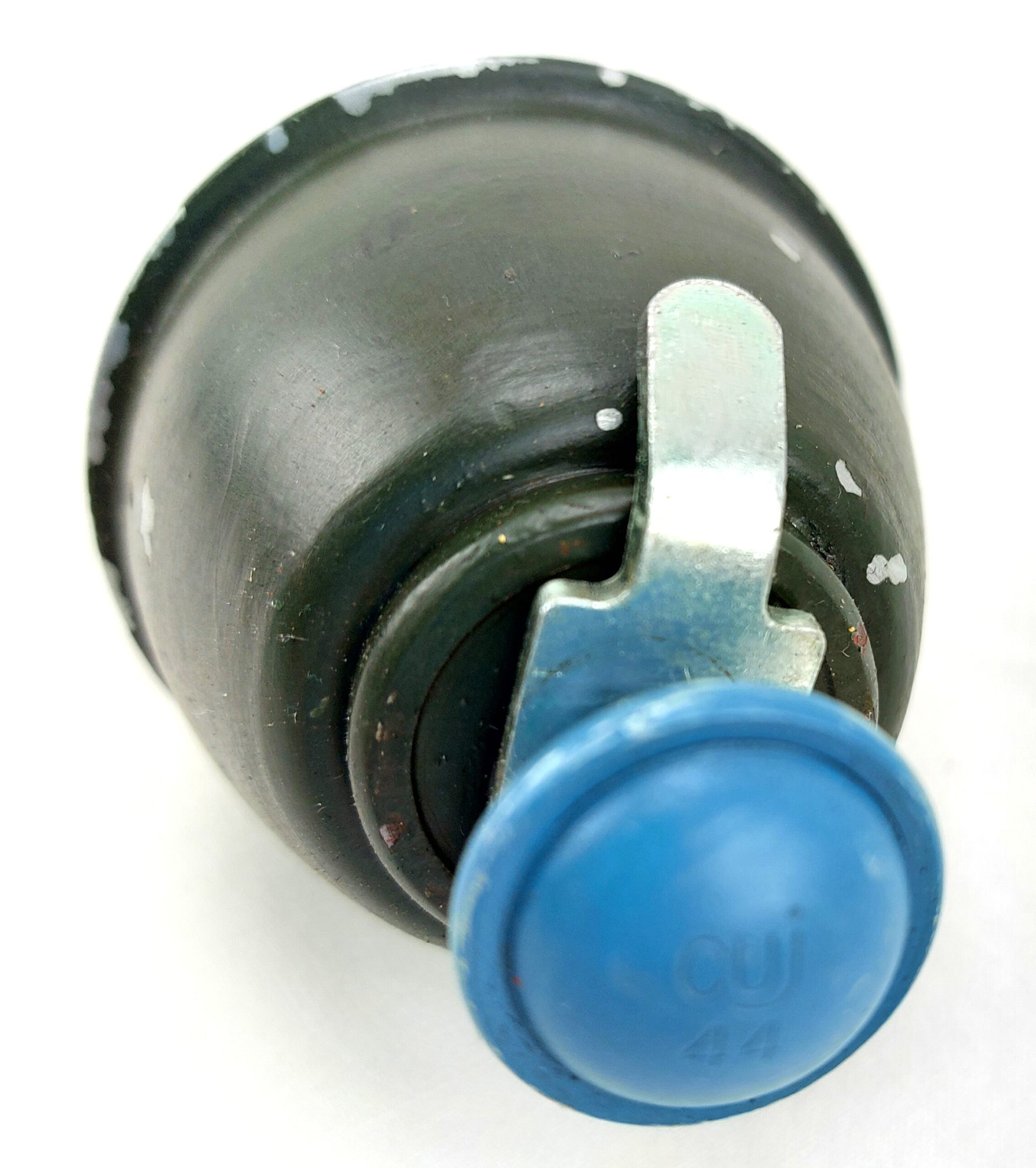 Replica, German, WW2, Model 39 Egg Grenade, Blue Cap, Marked CUJ 44, Inert - Image 2