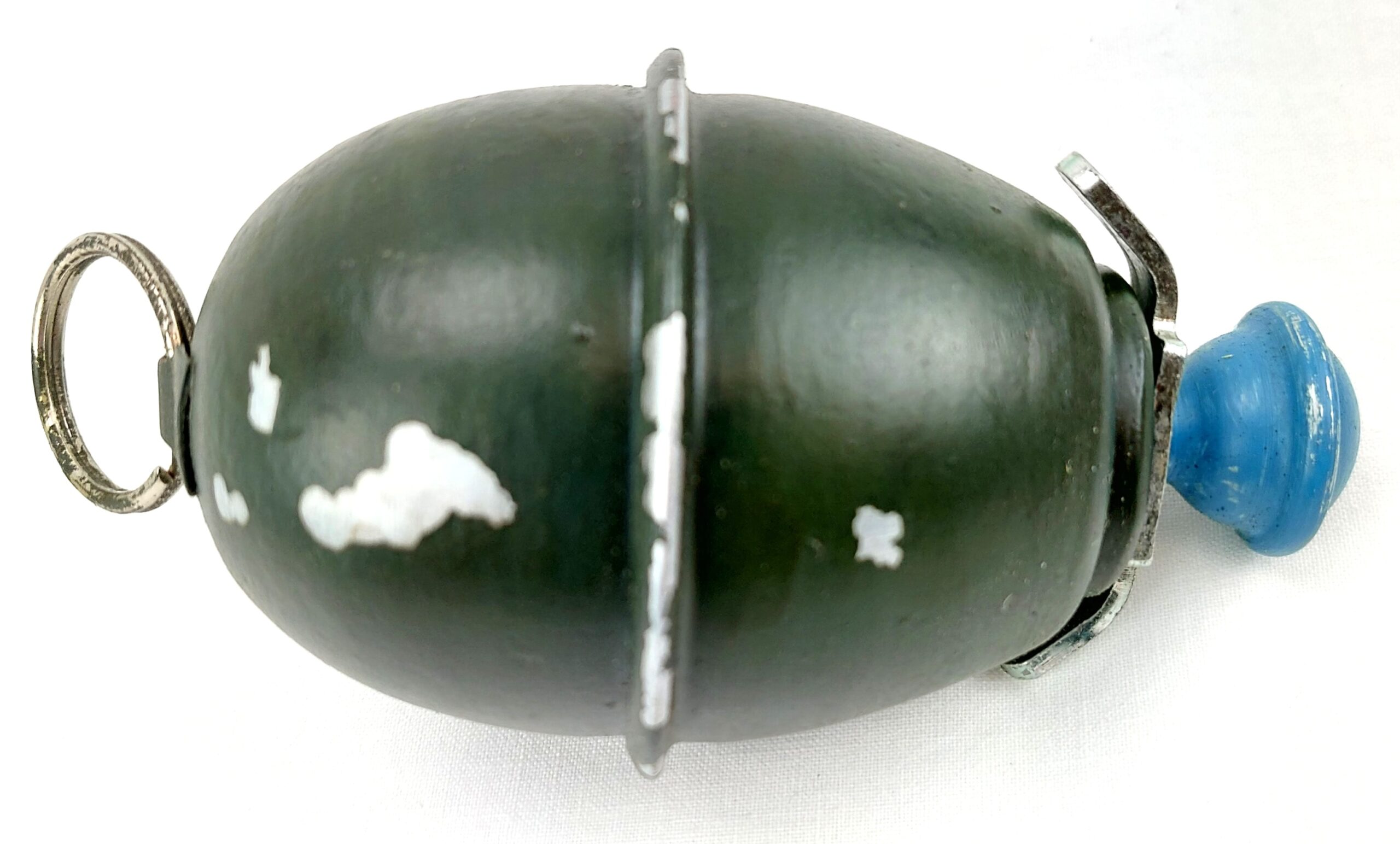 Replica, German, WW2, Model 39 Egg Grenade, Blue Cap, Marked CUJ 44, Inert - Image 3